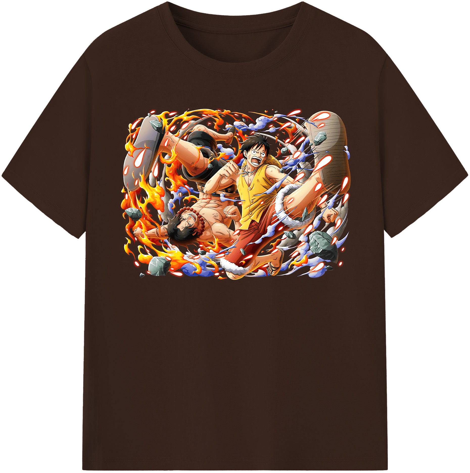 ワンピース モンキー・D・ルフィ ONE PIECE Monkey D. Luffy 綿100％半袖Tシャツ（フロントプリント）