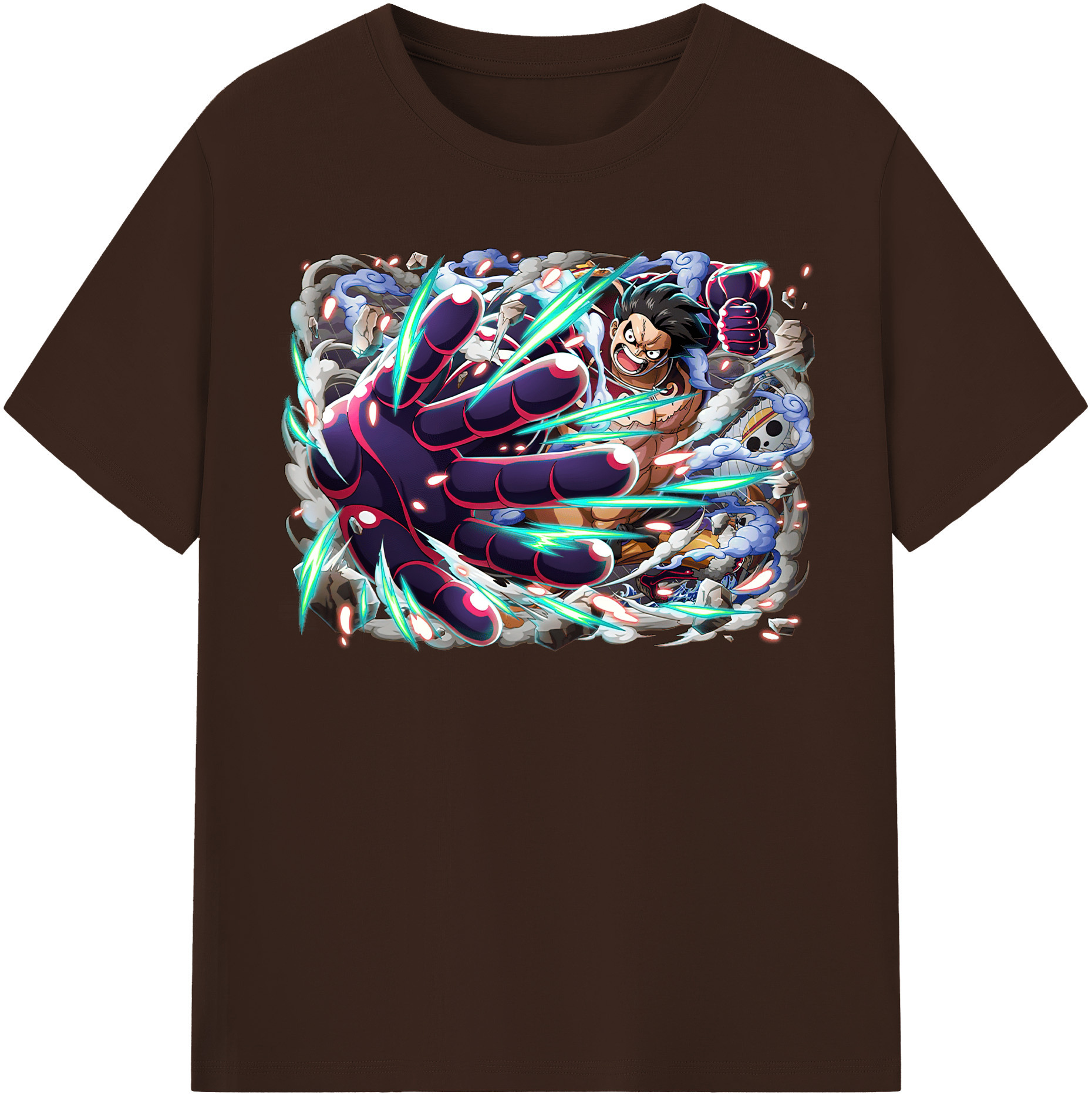 ワンピース モンキー・D・ルフィ ONE PIECE Monkey D. Luffy 綿100％半袖Tシャツ（フロントプリント）
