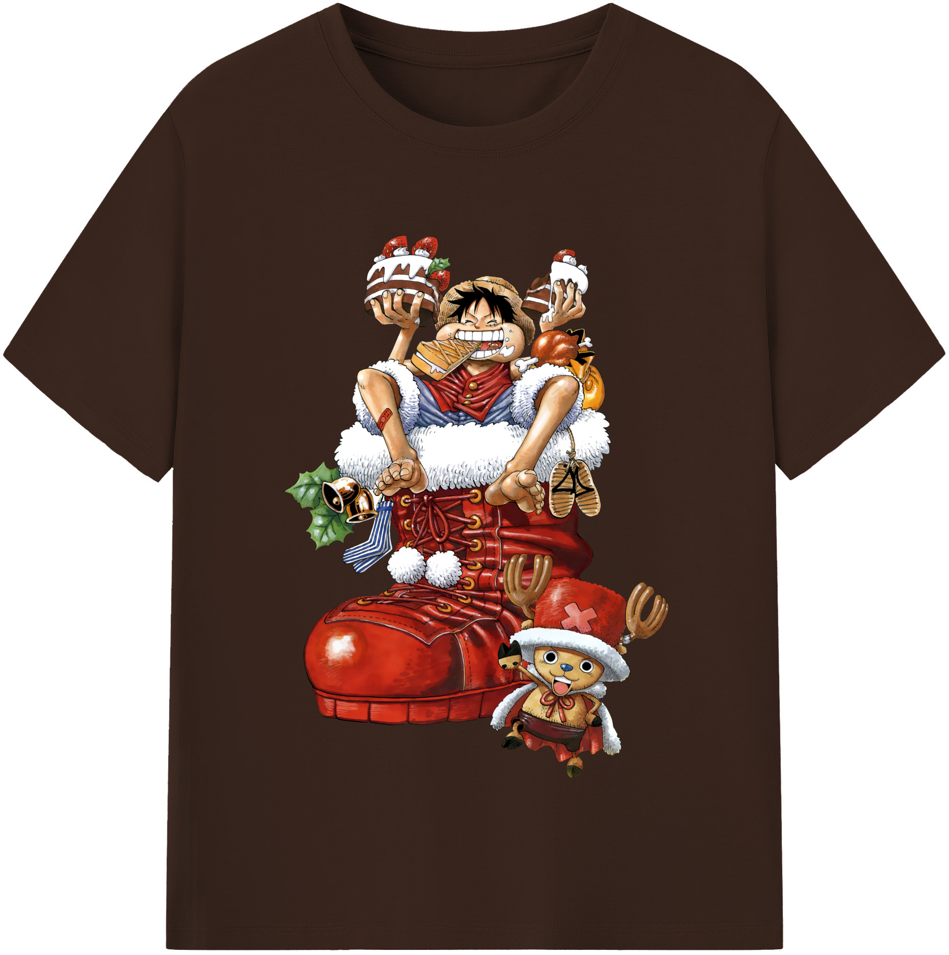 ワンピース モンキー・D・ルフィ ONE PIECE Monkey D. Luffy 綿100％半袖Tシャツ（フロントプリント）