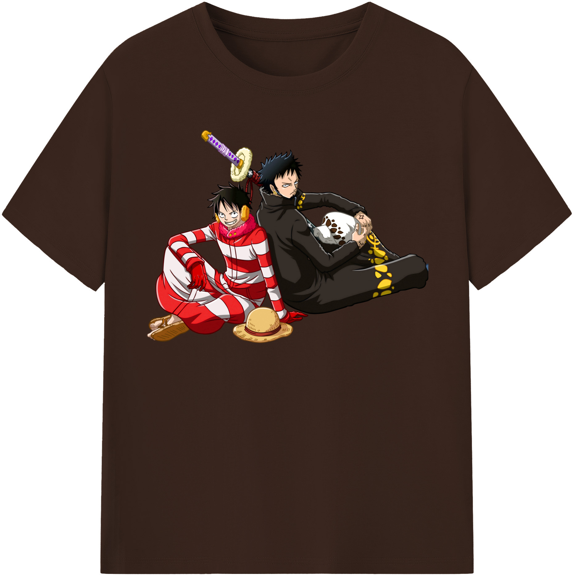 ワンピース モンキー・D・ルフィ ONE PIECE Monkey D. Luffy 綿100％半袖Tシャツ（フロントプリント）