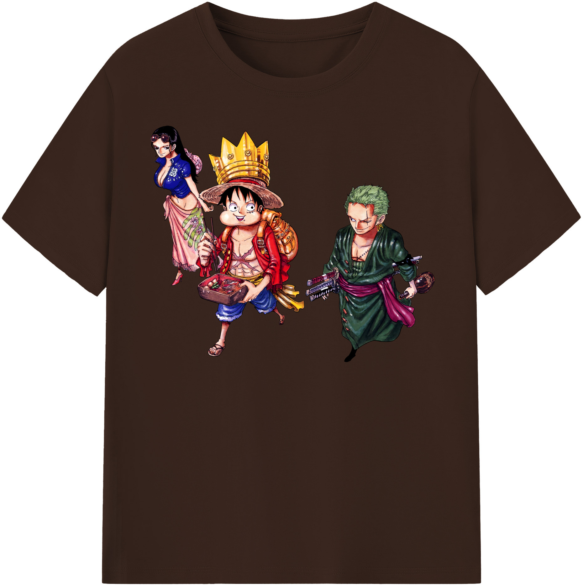 ワンピース モンキー・D・ルフィ ONE PIECE Monkey D. Luffy 綿100％半袖Tシャツ（フロントプリント）