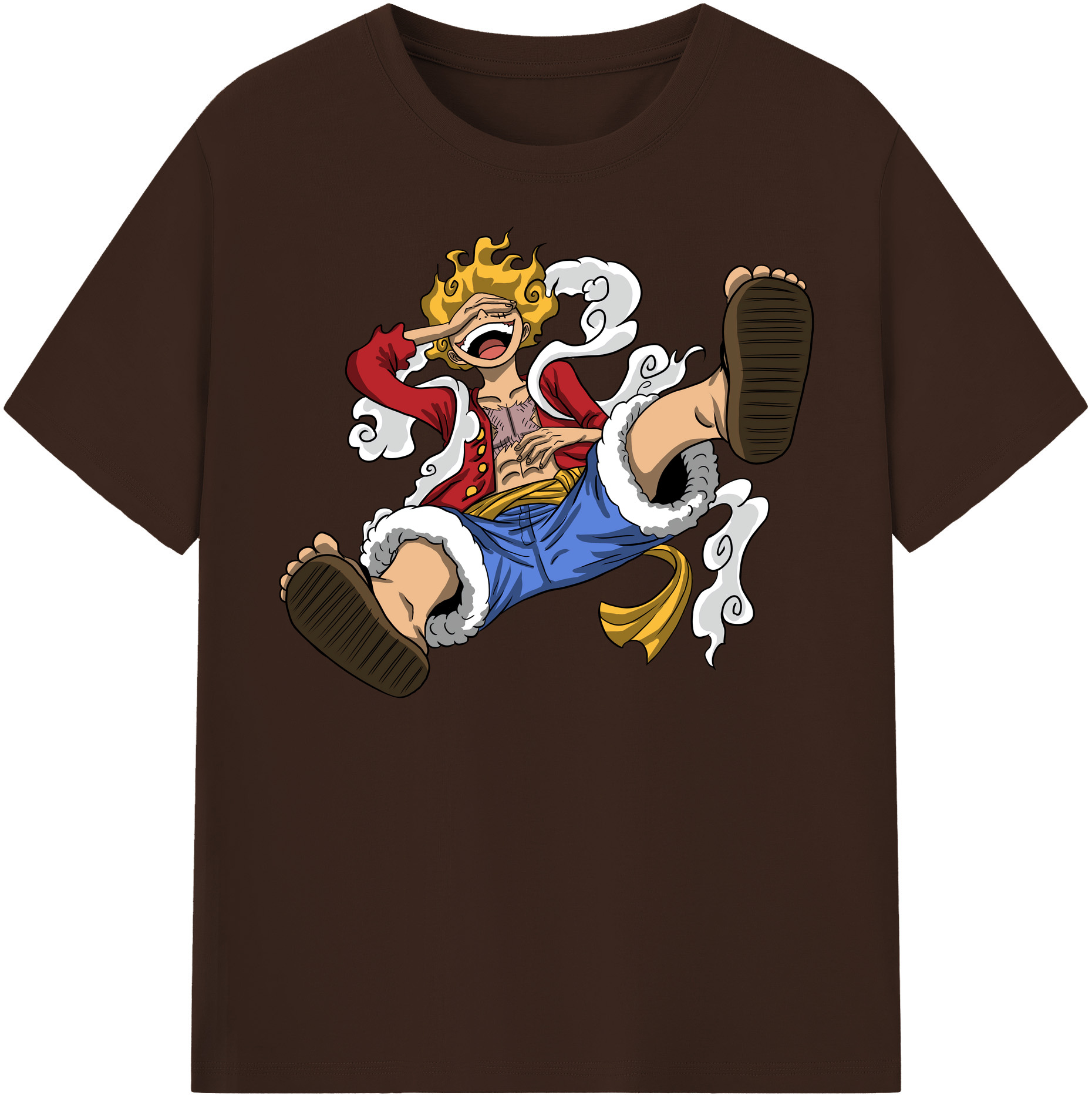 ワンピース モンキー・D・ルフィ ONE PIECE Monkey D. Luffy 綿100％半袖Tシャツ（フロントプリント）
