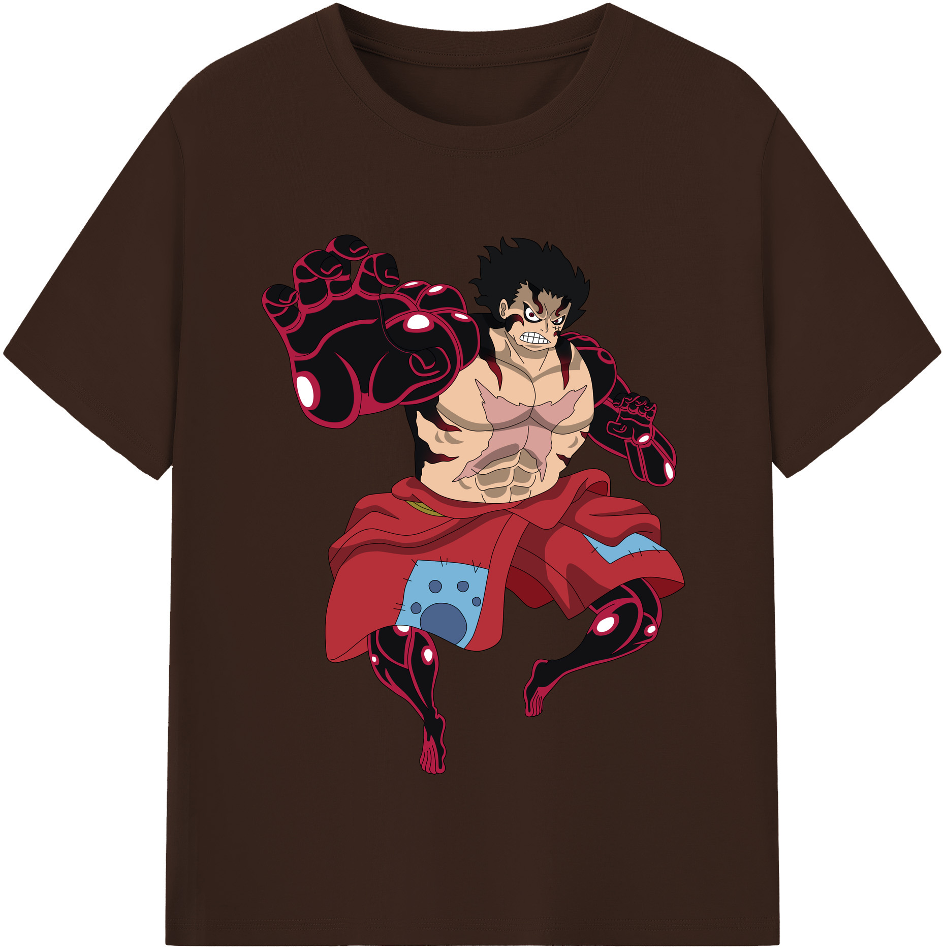 ワンピース モンキー・D・ルフィ ONE PIECE Monkey D. Luffy 綿100％半袖Tシャツ（フロントプリント）