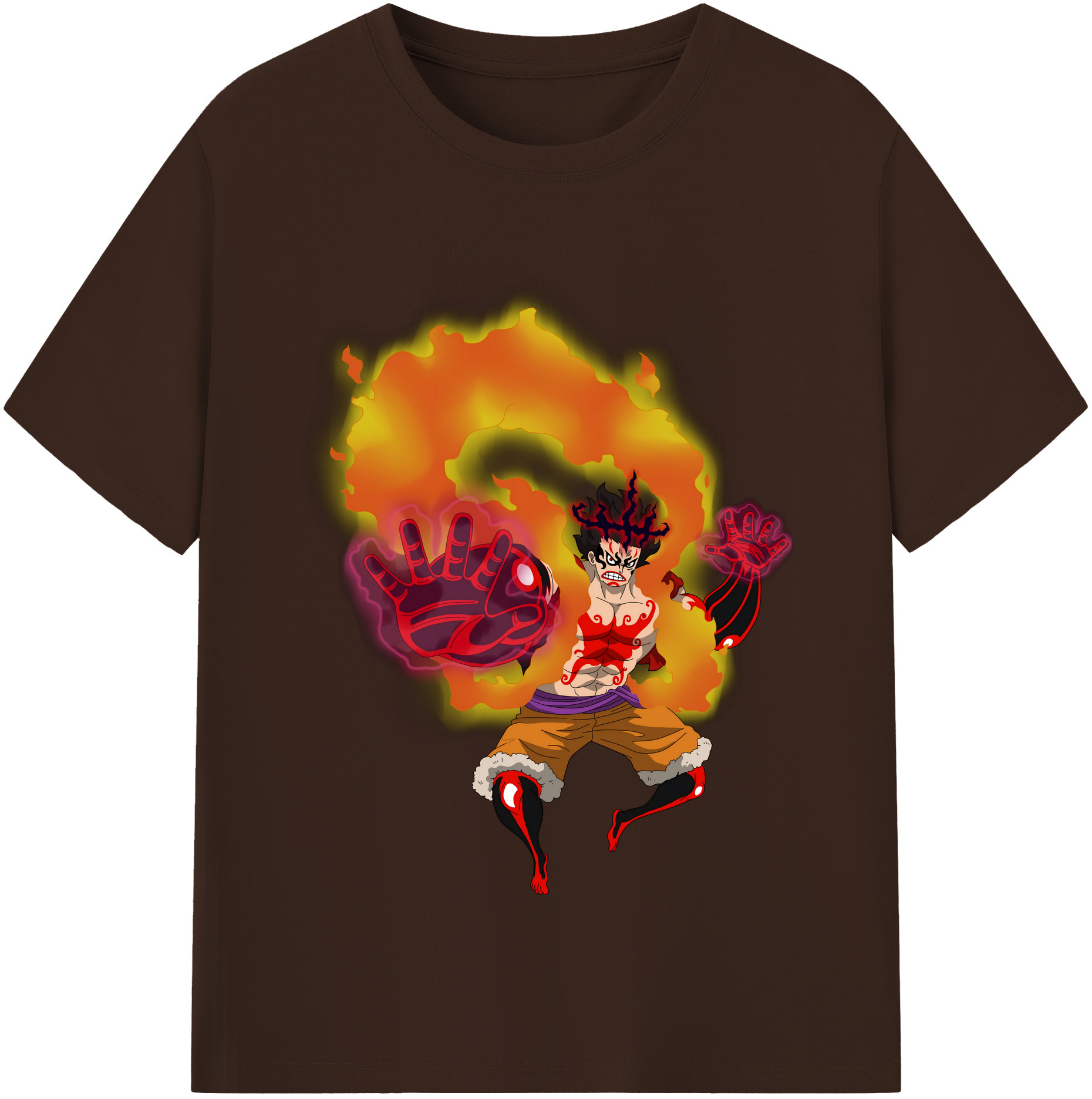 ワンピース モンキー・D・ルフィ ONE PIECE Monkey D. Luffy 綿100％半袖Tシャツ（フロントプリント）