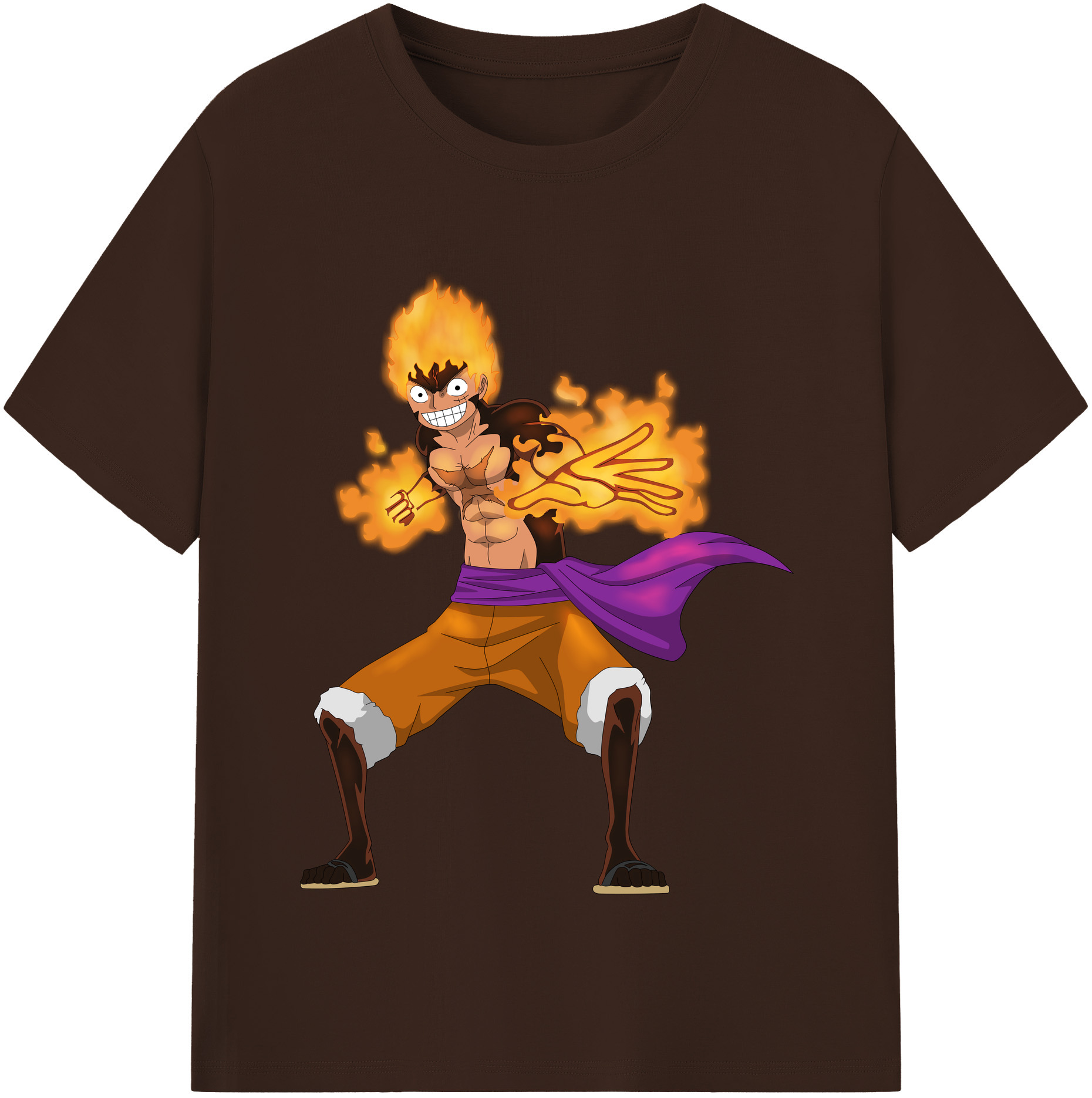 ワンピース モンキー・D・ルフィ ONE PIECE Monkey D. Luffy 綿100％半袖Tシャツ（フロントプリント）