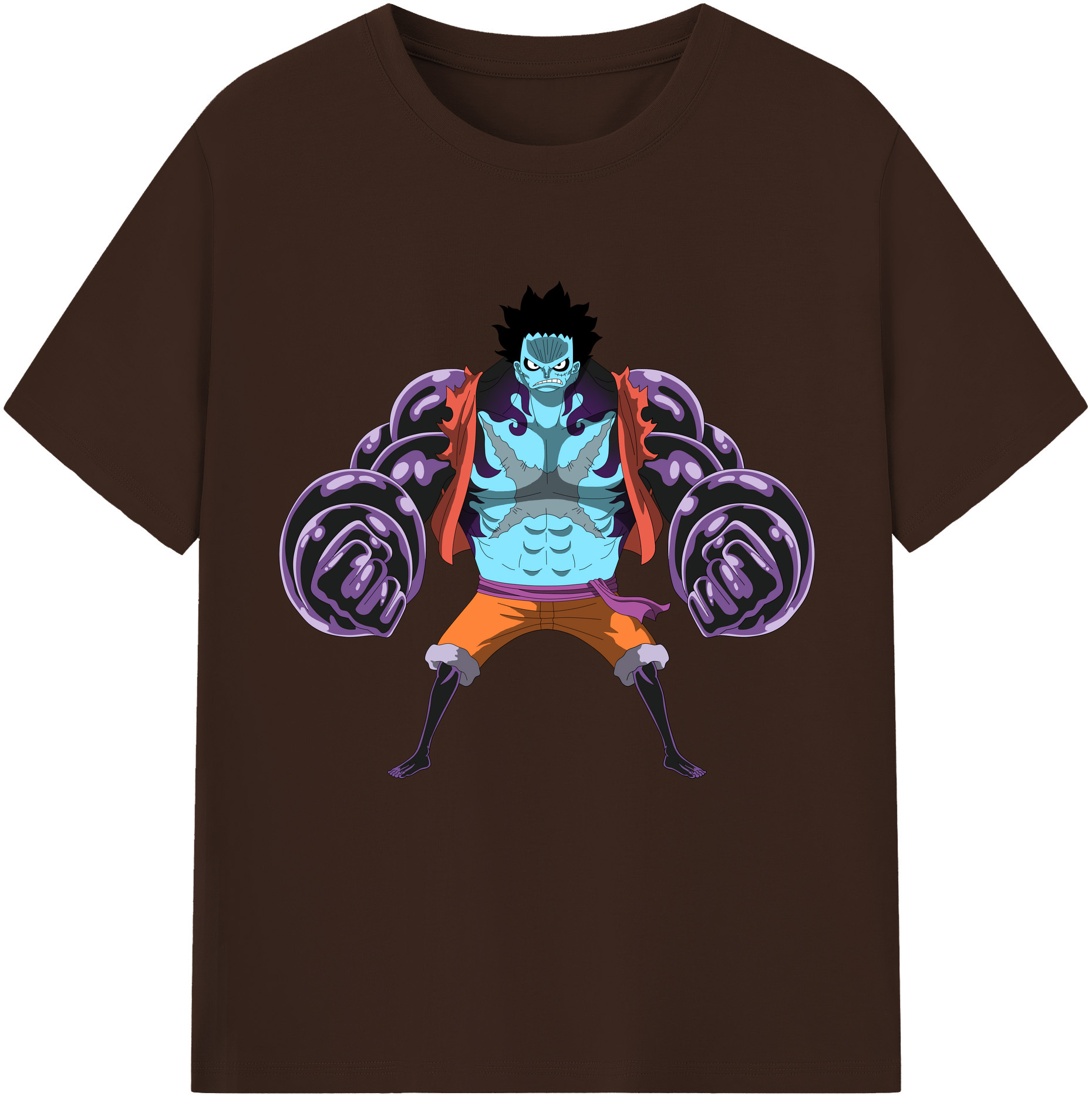 ワンピース モンキー・D・ルフィ ONE PIECE Monkey D. Luffy 綿100％半袖Tシャツ（フロントプリント）