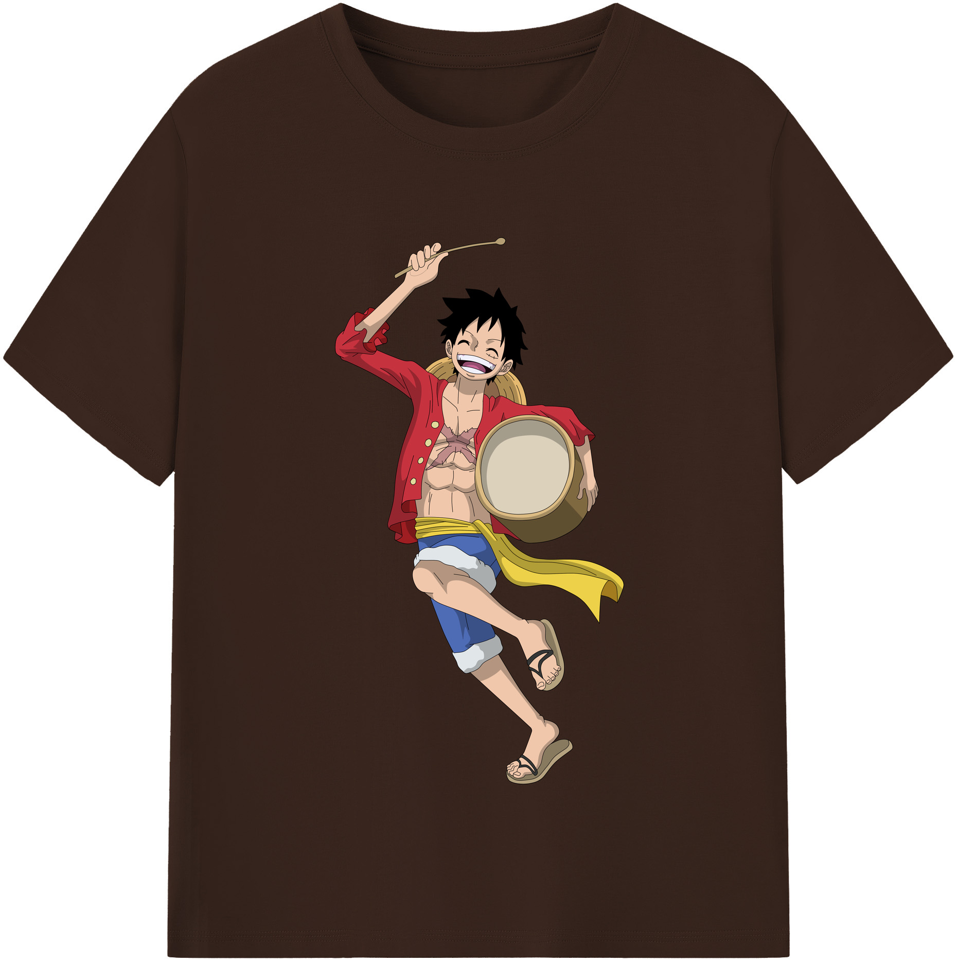 ワンピース モンキー・D・ルフィ ONE PIECE Monkey D. Luffy 綿100％半袖Tシャツ（フロントプリント）