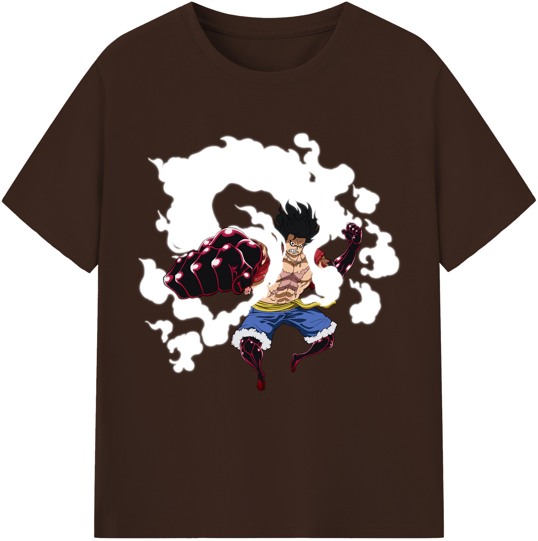 ワンピース モンキー・D・ルフィ ONE PIECE Monkey D. Luffy 綿100％半袖Tシャツ（フロントプリント）