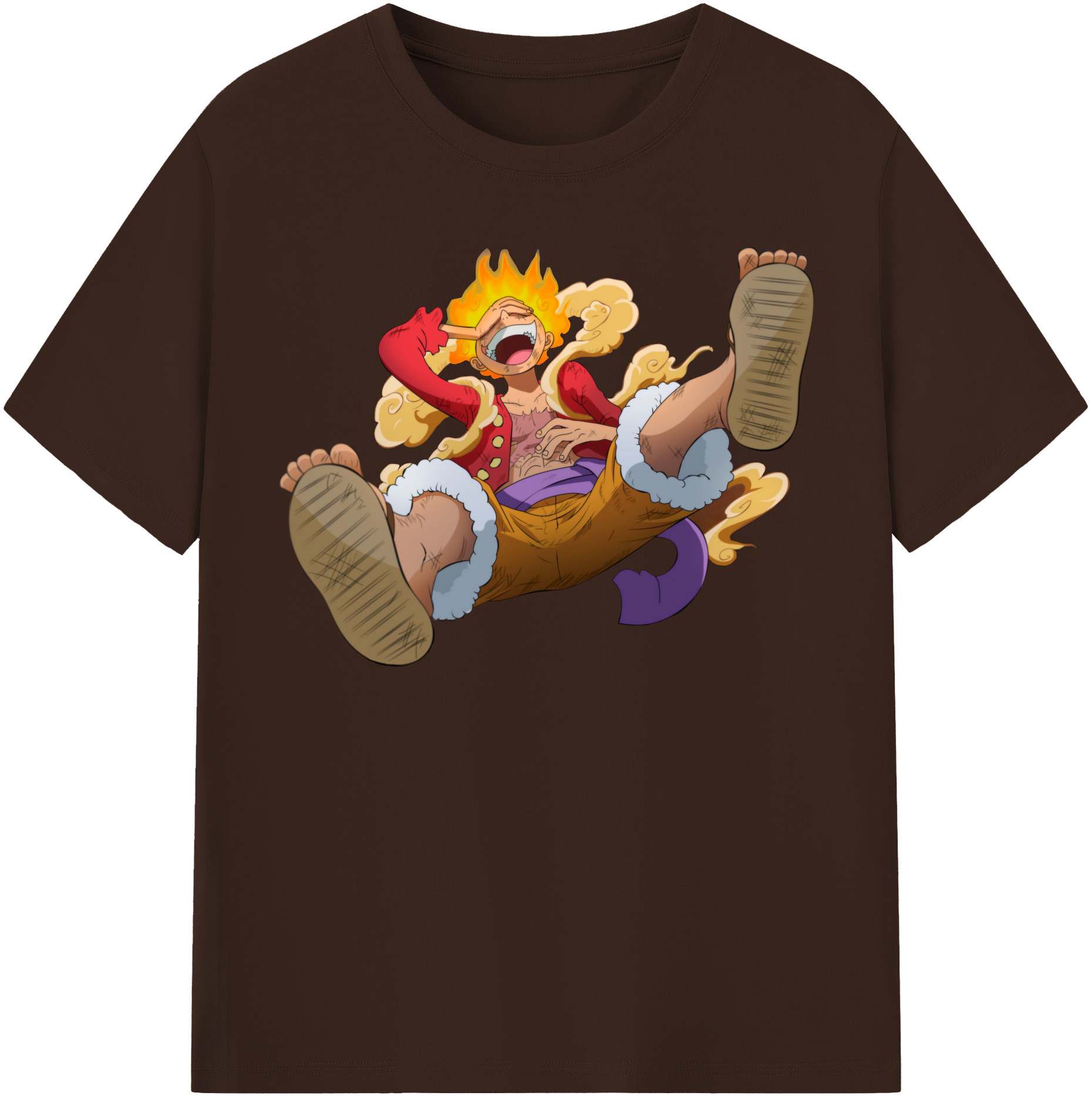 ワンピース モンキー・D・ルフィ ONE PIECE Monkey D. Luffy 綿100％半袖Tシャツ（フロントプリント）