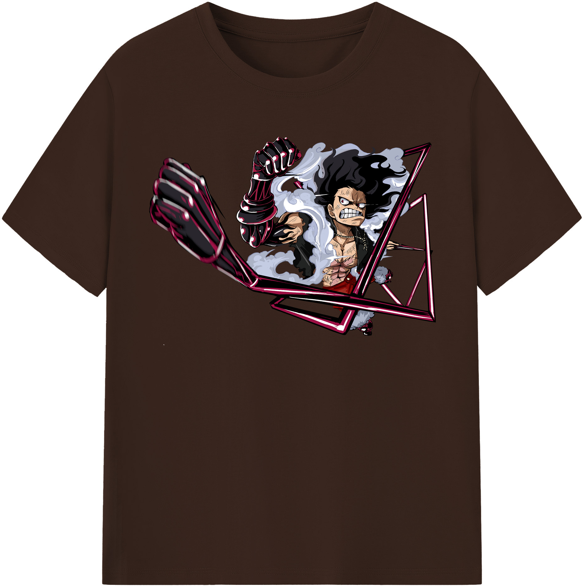 ワンピース モンキー・D・ルフィ ONE PIECE Monkey D. Luffy 綿100％半袖Tシャツ（フロントプリント）