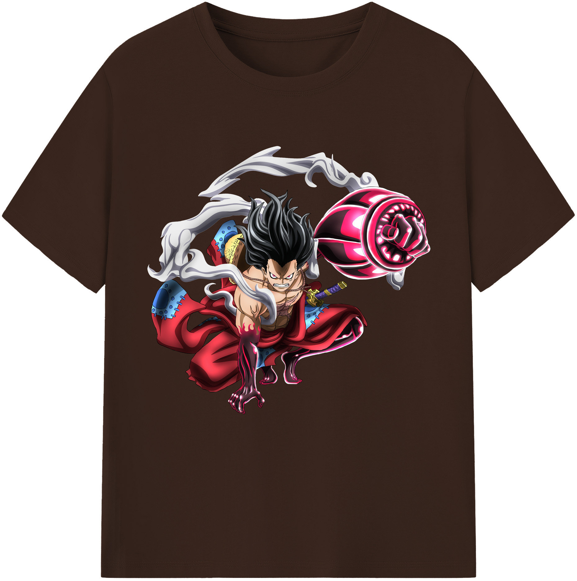 ワンピース モンキー・D・ルフィ ONE PIECE Monkey D. Luffy 綿100％半袖Tシャツ（フロントプリント）