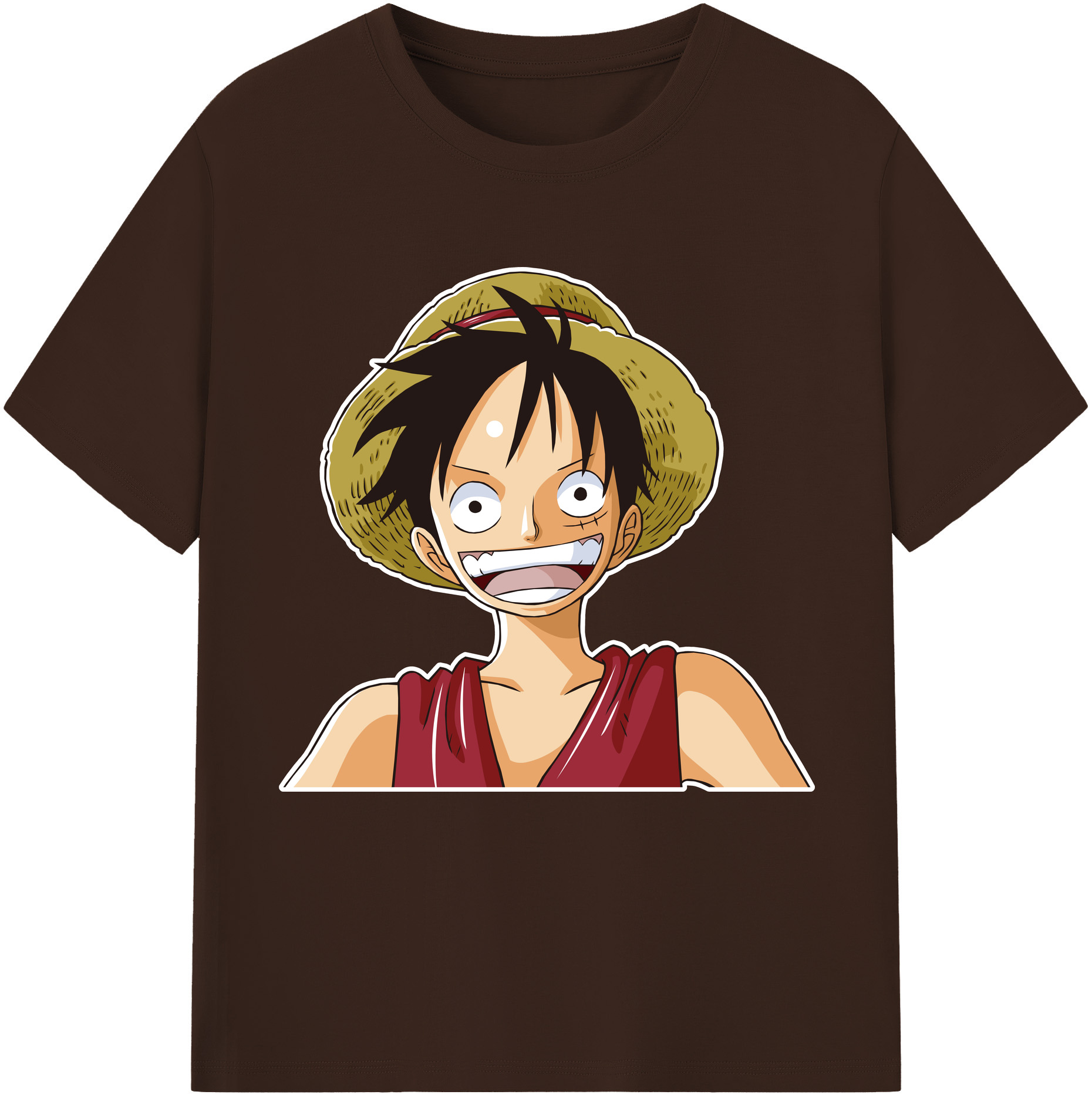 ワンピース モンキー・D・ルフィ ONE PIECE Monkey D. Luffy 綿100％半袖Tシャツ（フロントプリント）