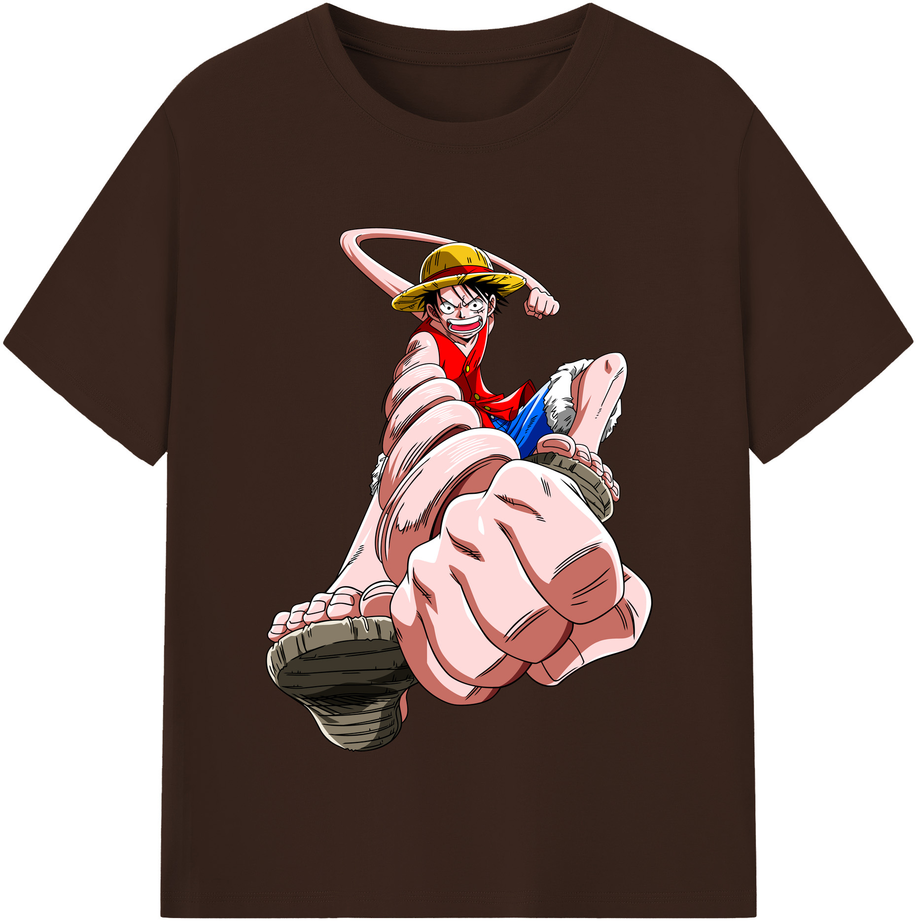 ワンピース モンキー・D・ルフィ ONE PIECE Monkey D. Luffy 綿100％半袖Tシャツ（フロントプリント）