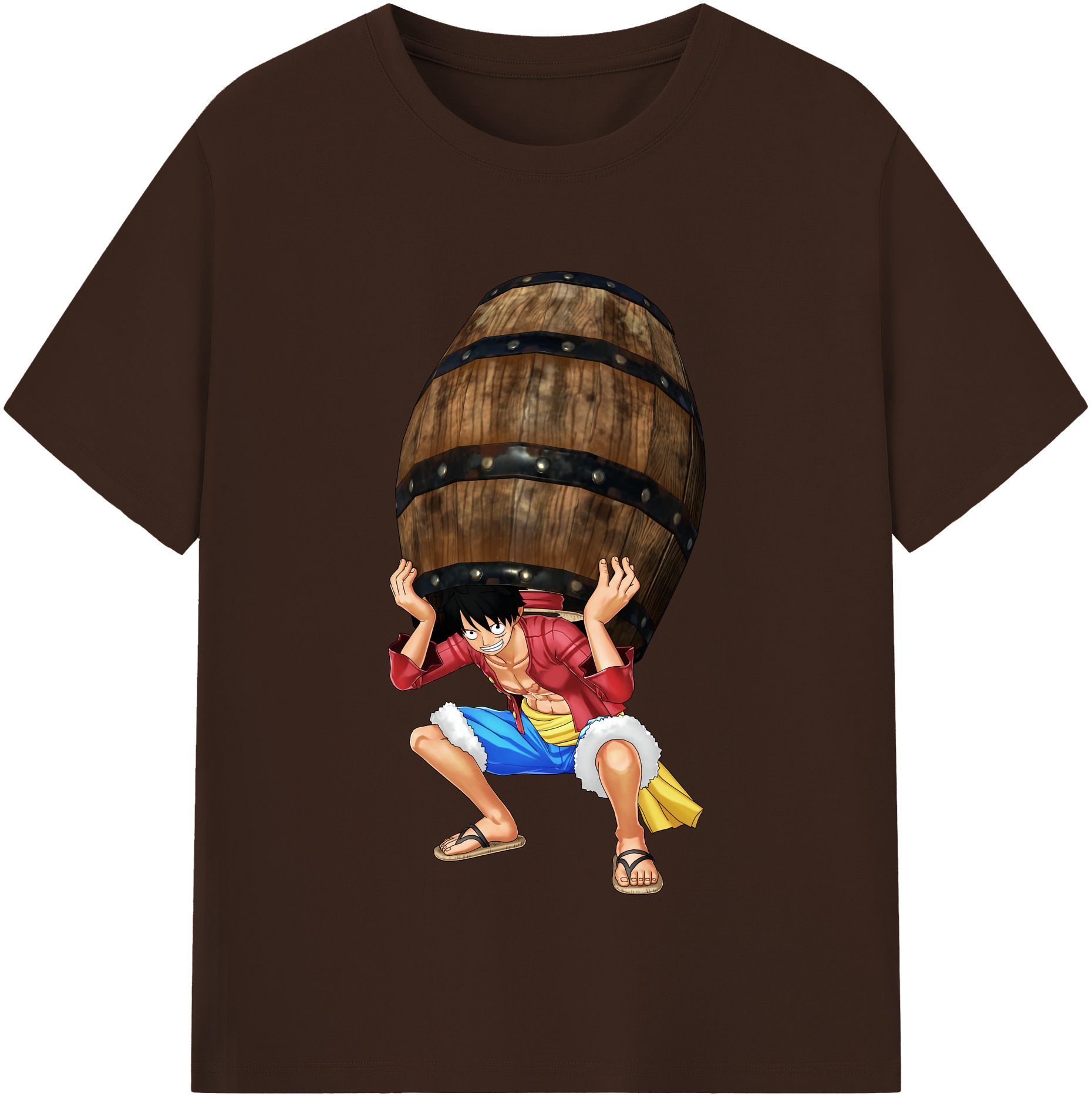 ワンピース モンキー・D・ルフィ ONE PIECE Monkey D. Luffy 綿100％半袖Tシャツ（フロントプリント）