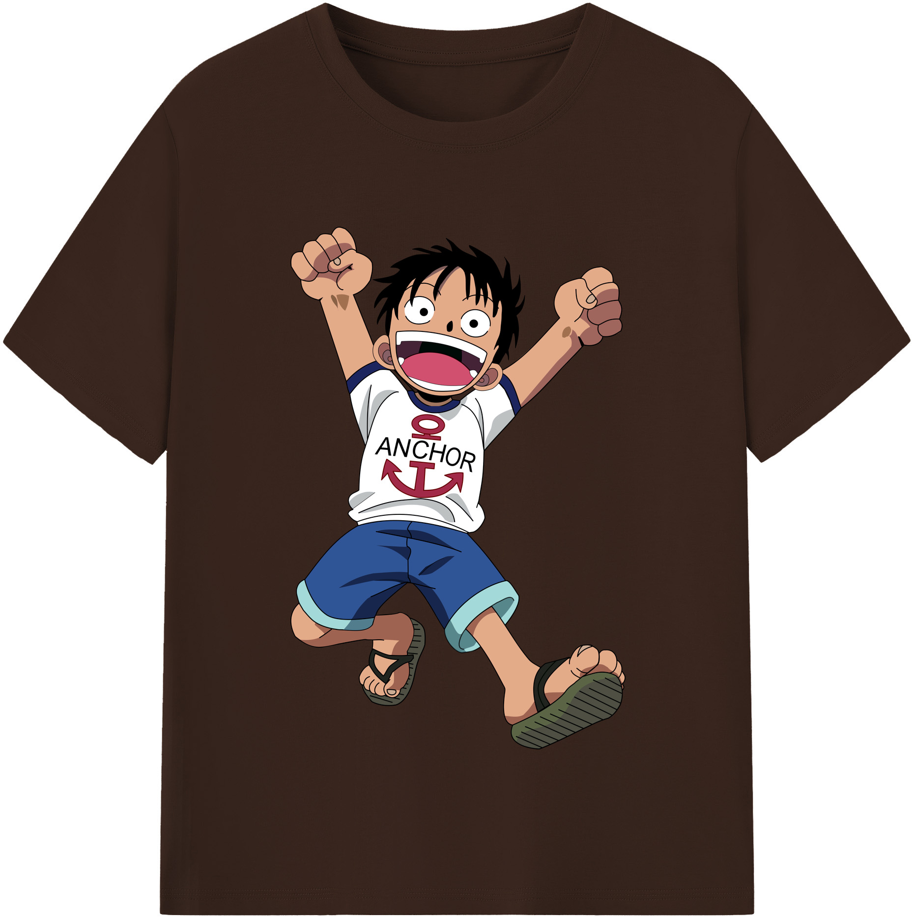 ワンピース モンキー・D・ルフィ ONE PIECE Monkey D. Luffy 綿100％半袖Tシャツ（フロントプリント）