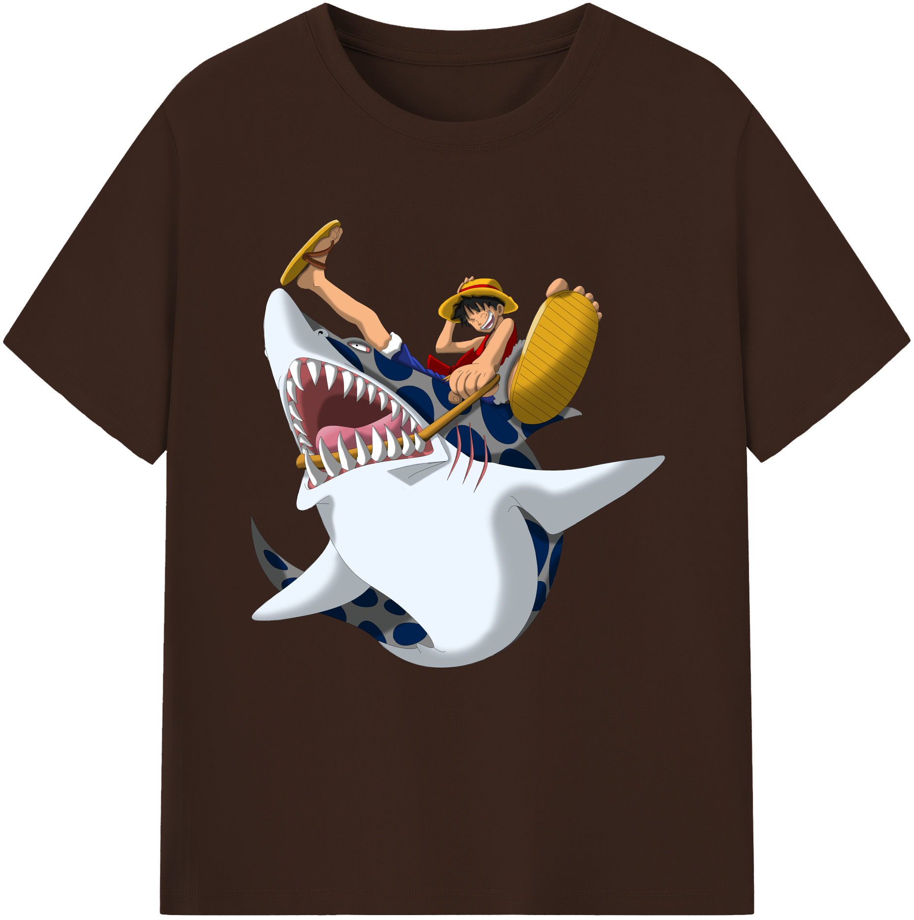 ワンピース モンキー・D・ルフィ ONE PIECE Monkey D. Luffy 綿100％半袖Tシャツ（フロントプリント）