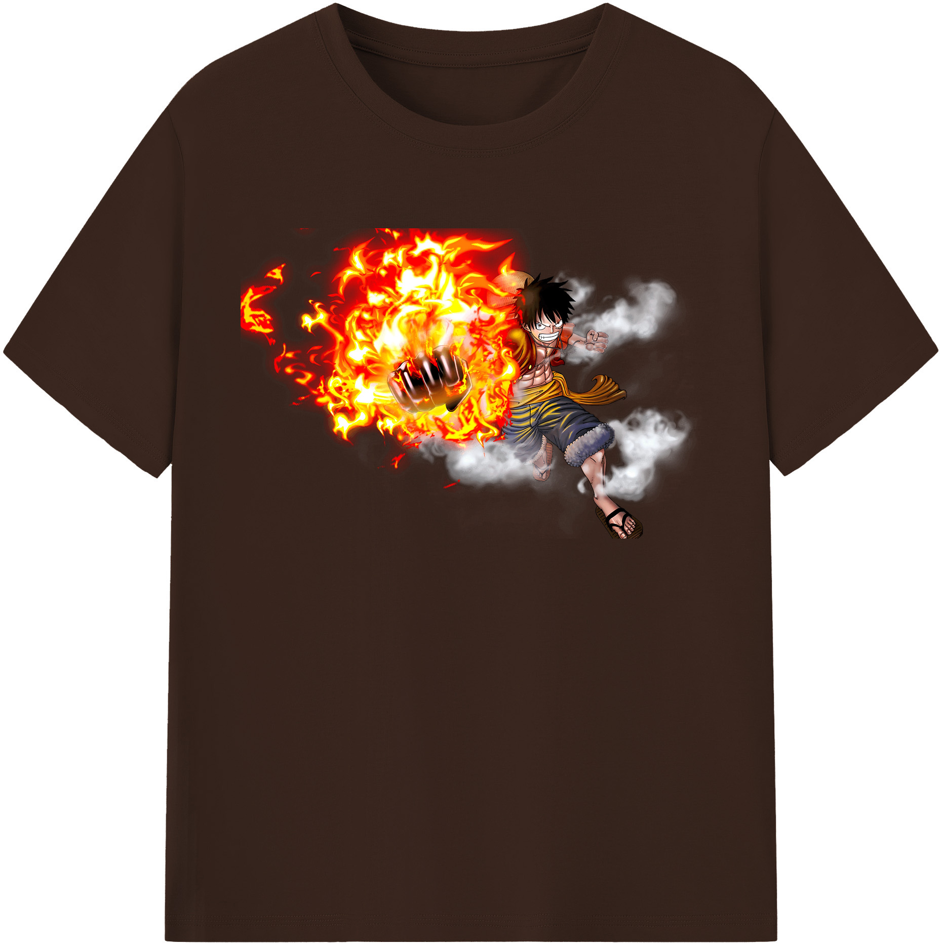ワンピース モンキー・D・ルフィ ONE PIECE Monkey D. Luffy 綿100％半袖Tシャツ（フロントプリント）