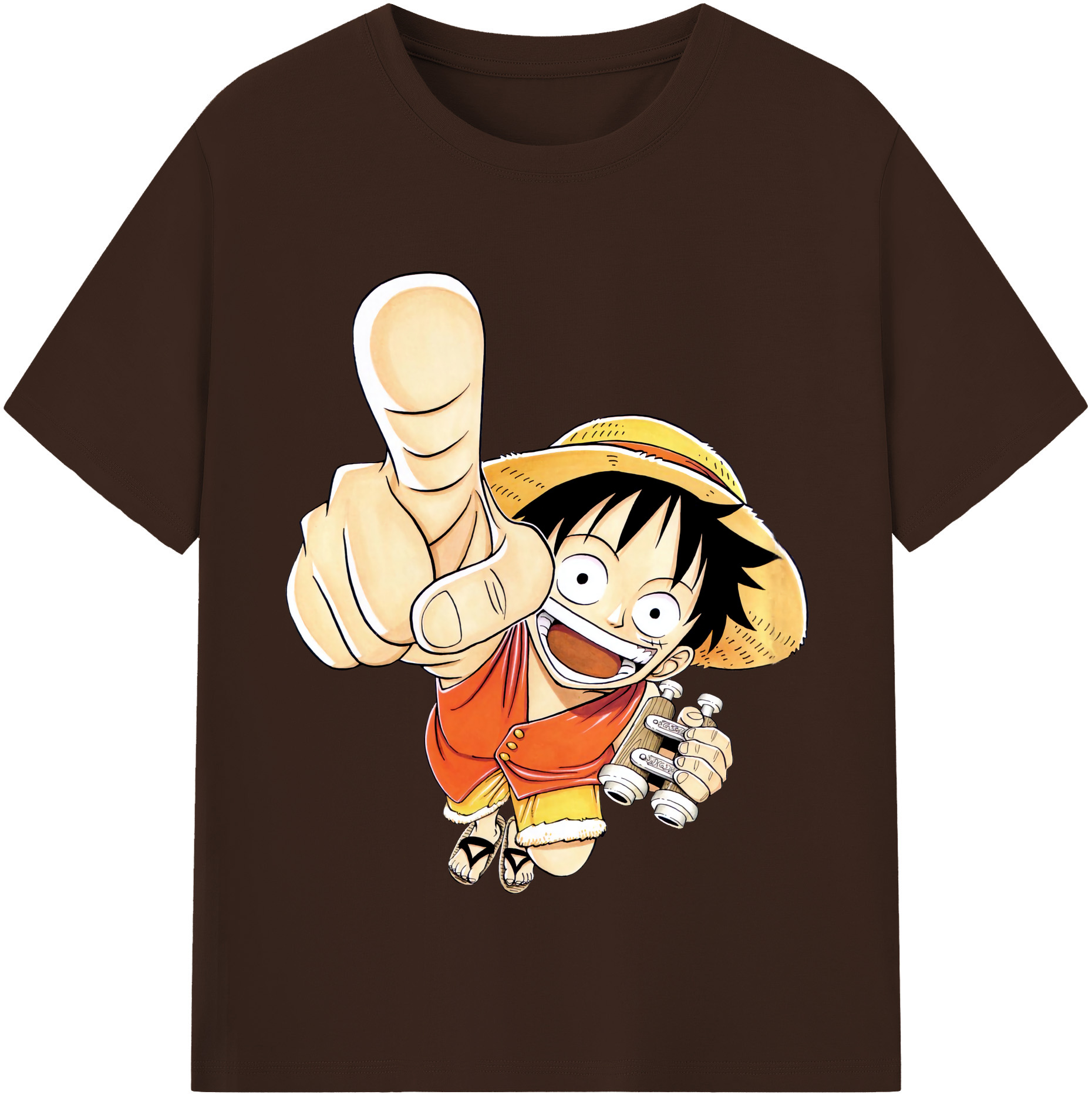 ワンピース モンキー・D・ルフィ ONE PIECE Monkey D. Luffy 綿100％半袖Tシャツ（フロントプリント）