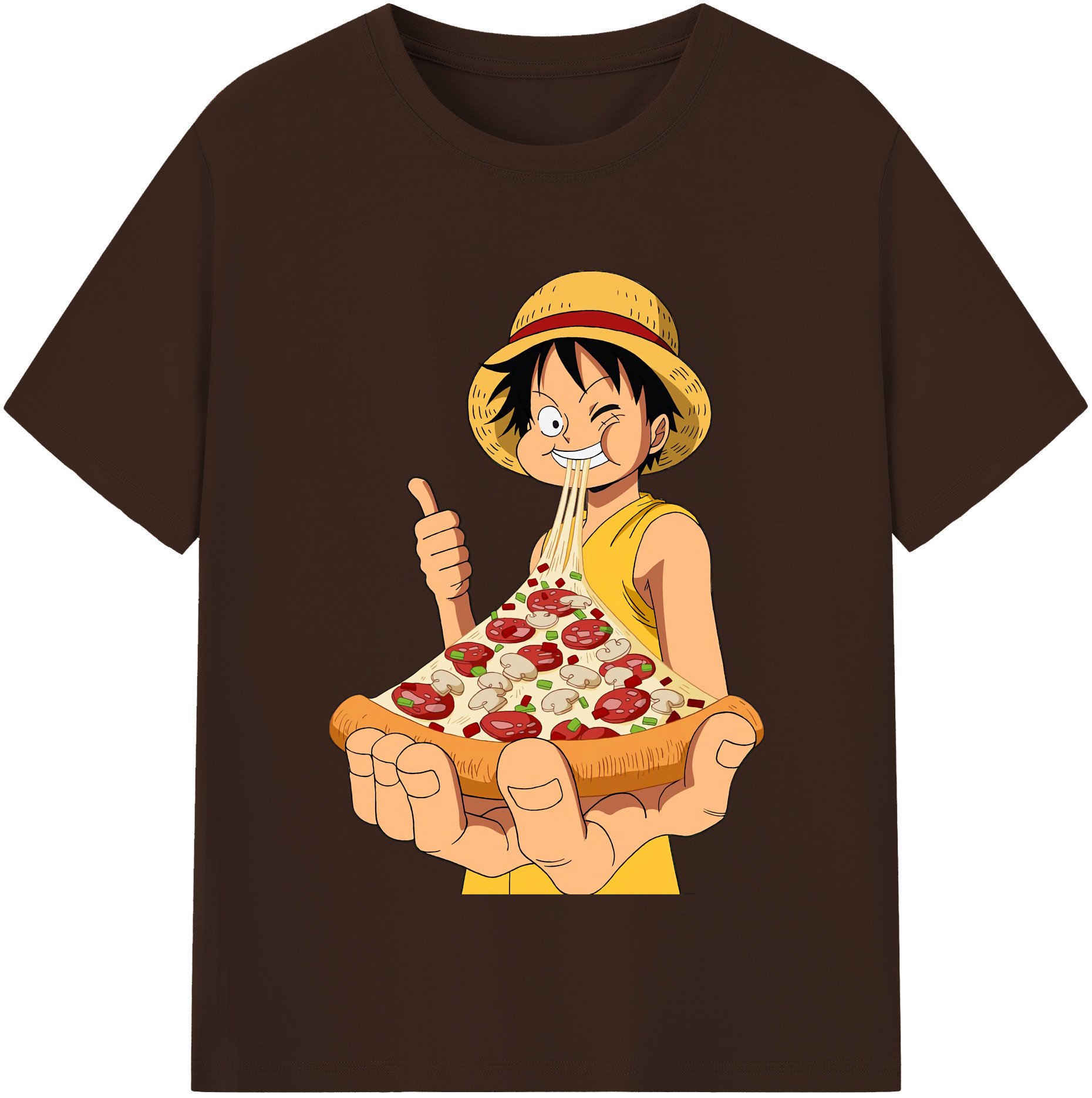 ワンピース モンキー・D・ルフィ ONE PIECE Monkey D. Luffy 綿100％半袖Tシャツ（フロントプリント）