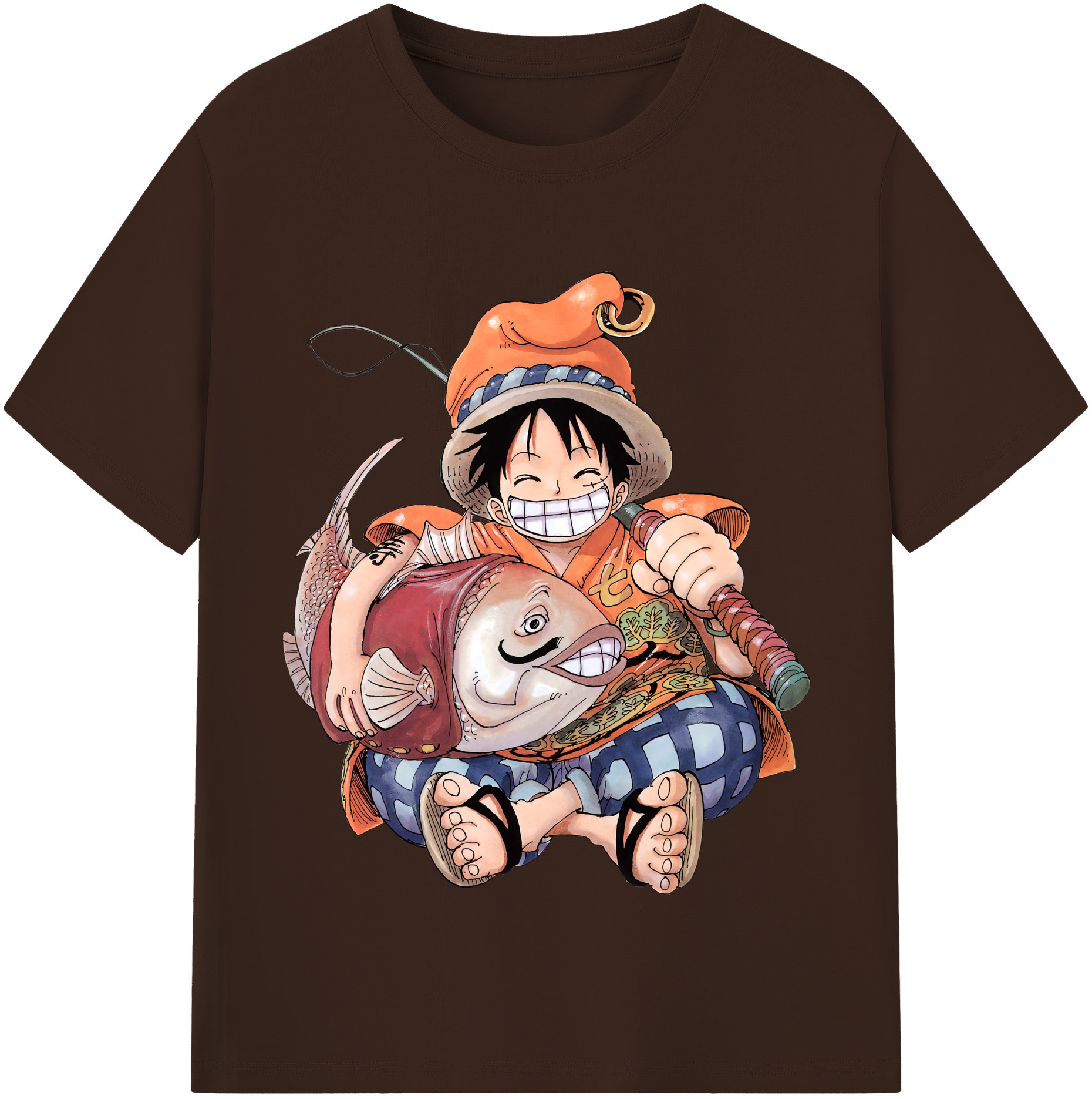ワンピース モンキー・D・ルフィ ONE PIECE Monkey D. Luffy 綿100％半袖Tシャツ（フロントプリント）