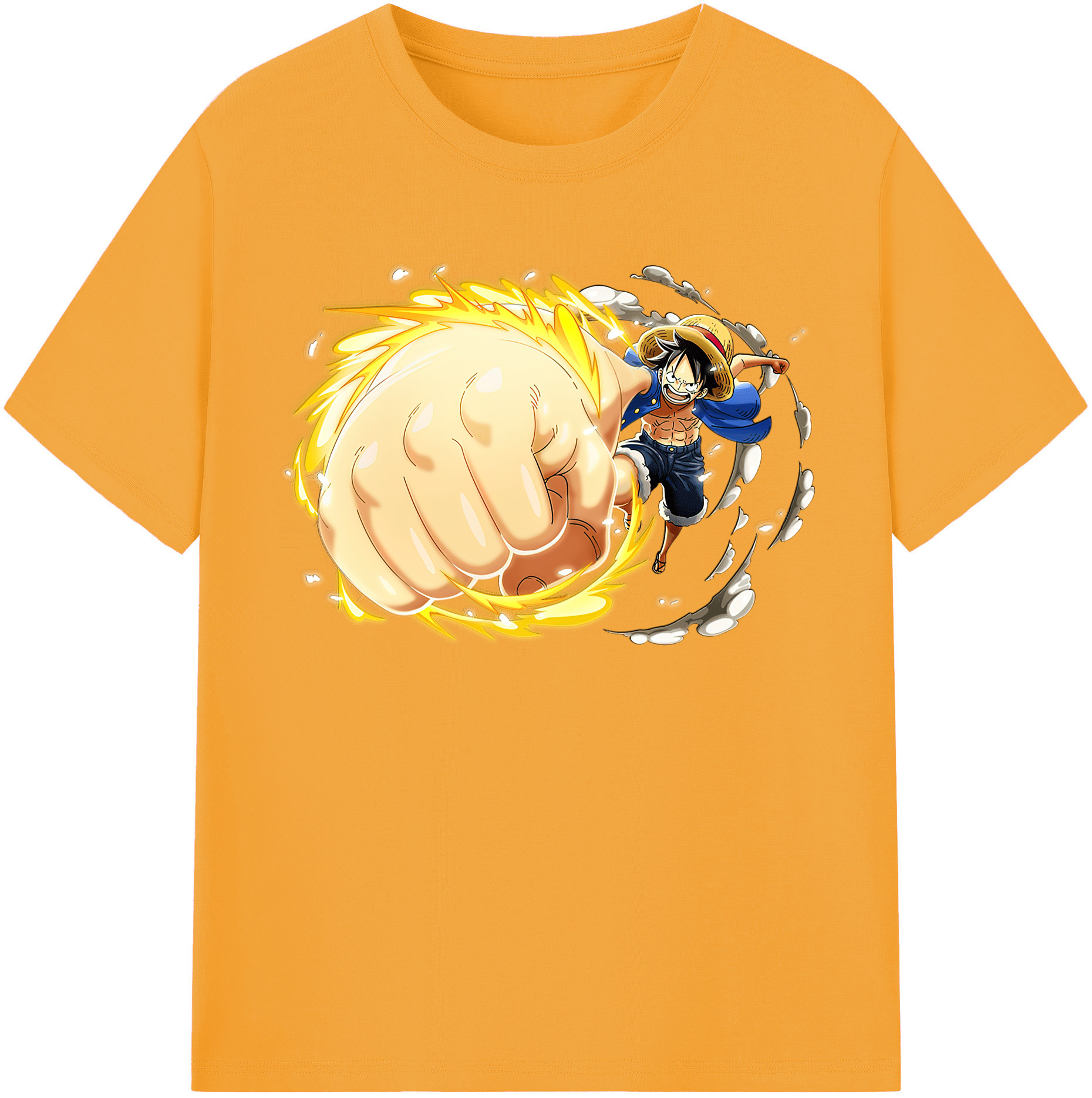 ワンピース モンキー・D・ルフィ ONE PIECE Monkey D. Luffy 綿100％半袖Tシャツ（フロントプリント）