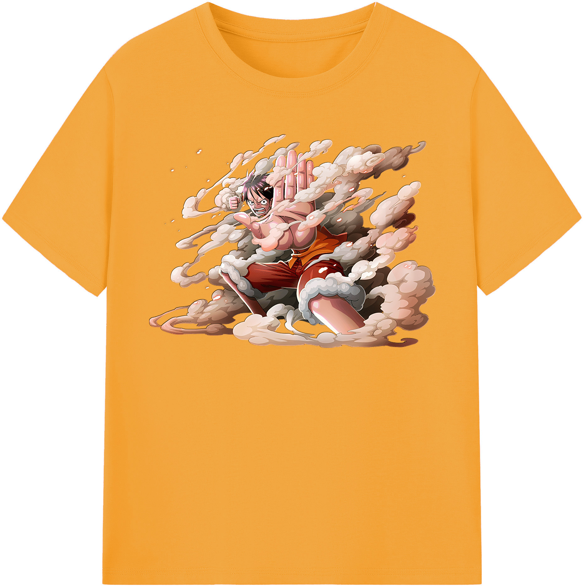 ワンピース モンキー・D・ルフィ ONE PIECE Monkey D. Luffy 綿100％半袖Tシャツ（フロントプリント）