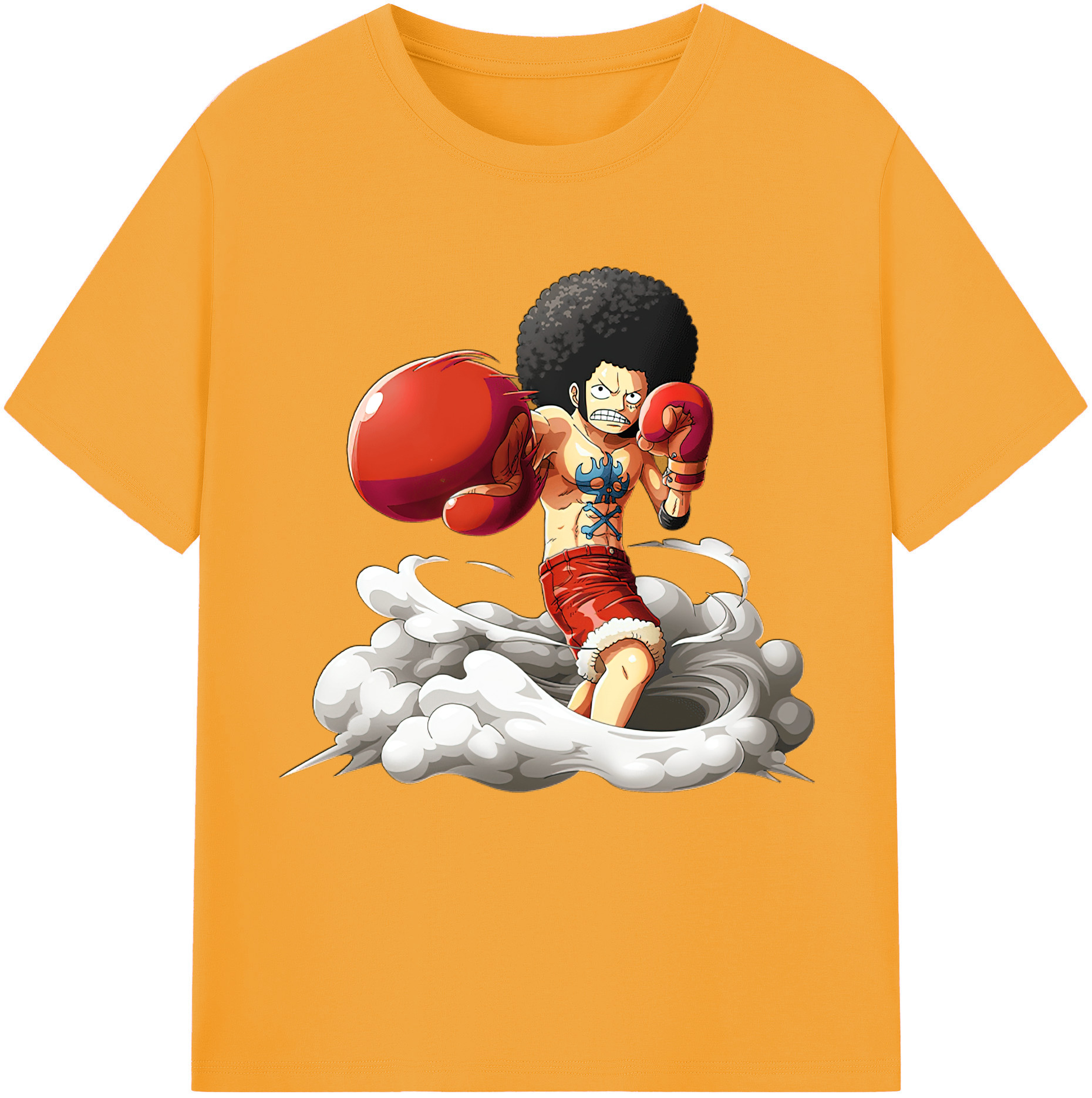 ワンピース モンキー・D・ルフィ ONE PIECE Monkey D. Luffy 綿100％半袖Tシャツ（フロントプリント）
