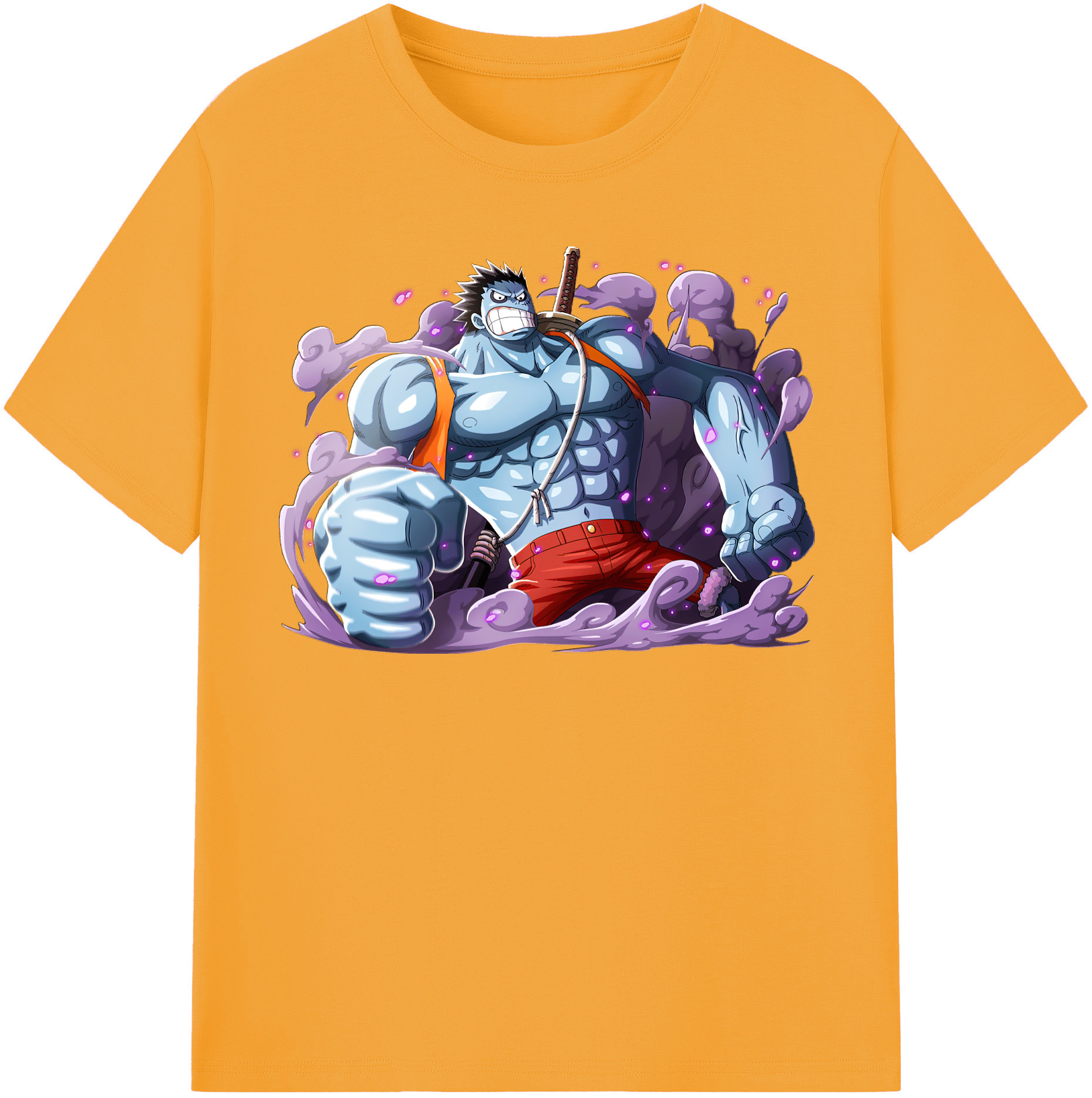 ワンピース モンキー・D・ルフィ ONE PIECE Monkey D. Luffy 綿100％半袖Tシャツ（フロントプリント）