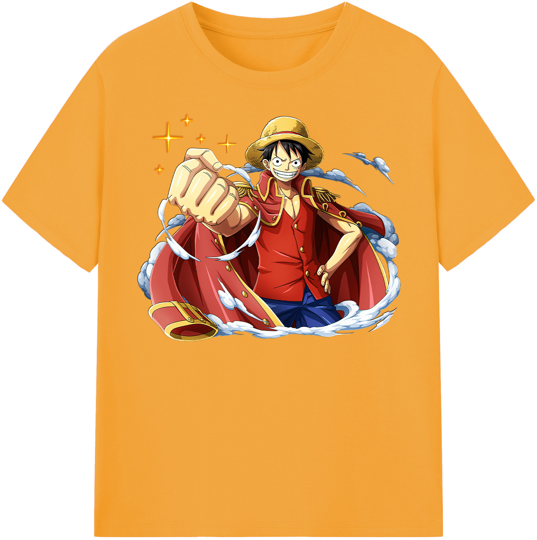 ワンピース モンキー・D・ルフィ ONE PIECE Monkey D. Luffy 綿100％半袖Tシャツ（フロントプリント）