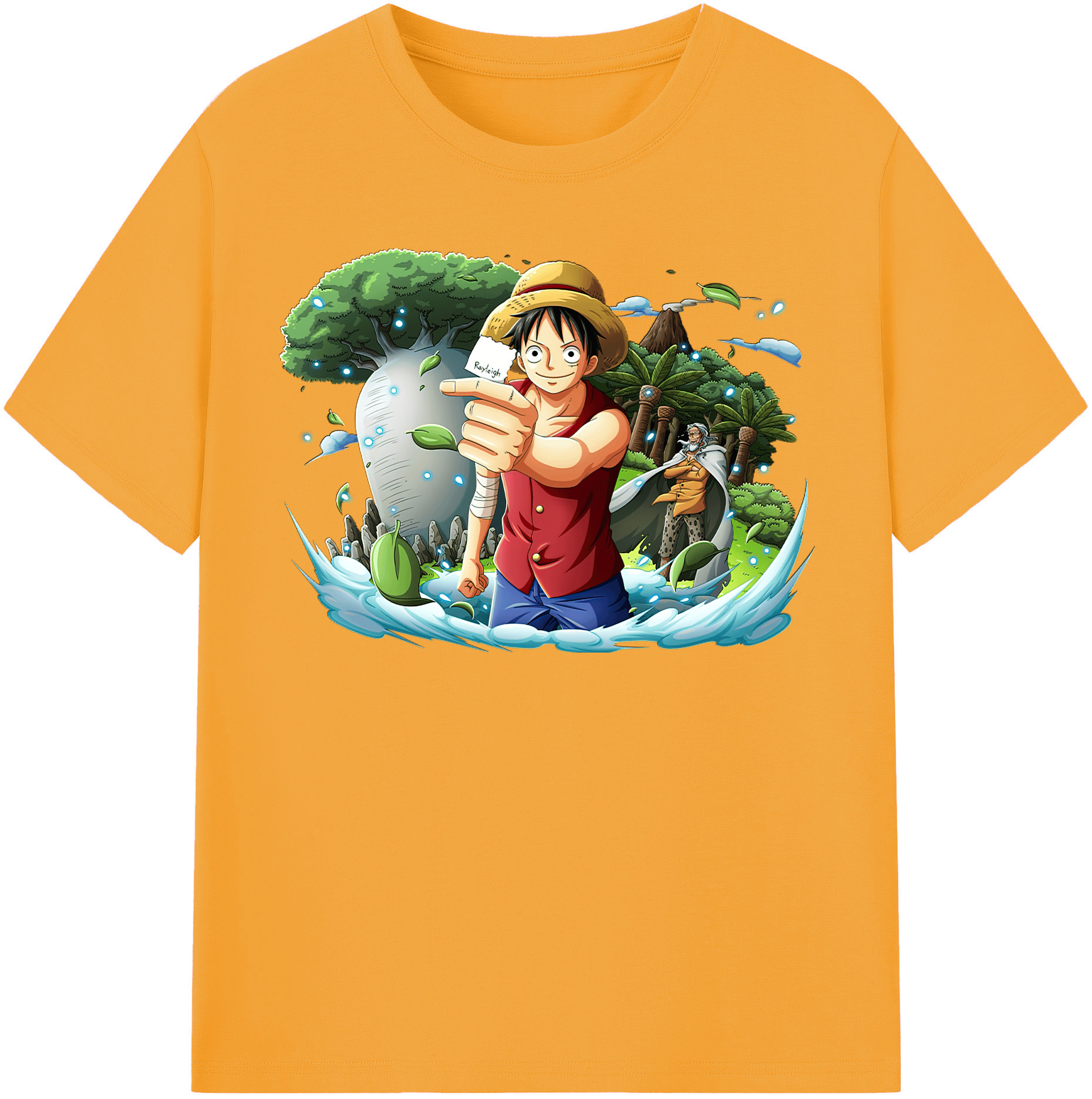 ワンピース モンキー・D・ルフィ ONE PIECE Monkey D. Luffy 綿100％半袖Tシャツ（フロントプリント）