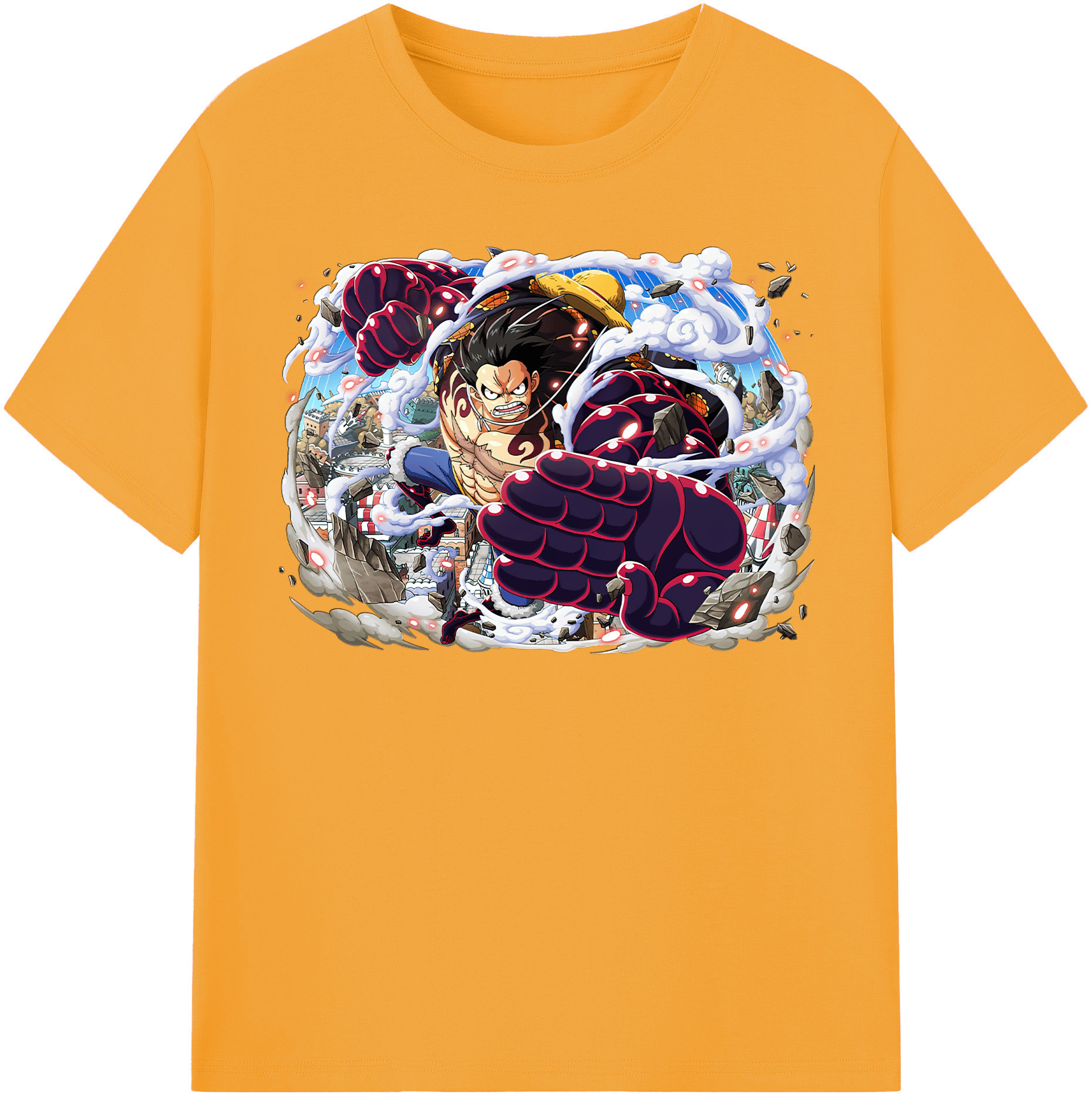 ワンピース モンキー・D・ルフィ ONE PIECE Monkey D. Luffy 綿100％半袖Tシャツ（フロントプリント）