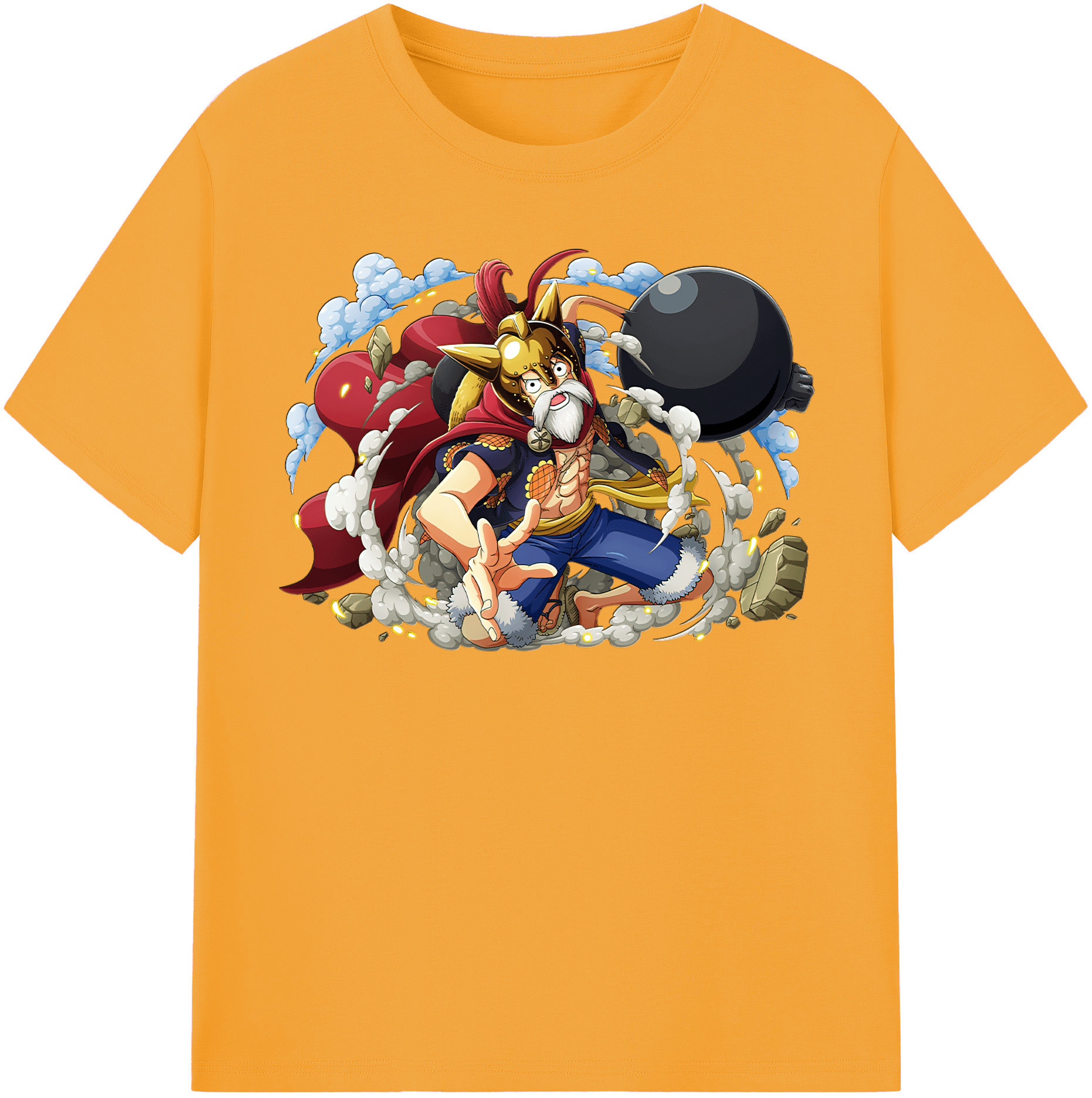 ワンピース モンキー・D・ルフィ ONE PIECE Monkey D. Luffy 綿100％半袖Tシャツ（フロントプリント）