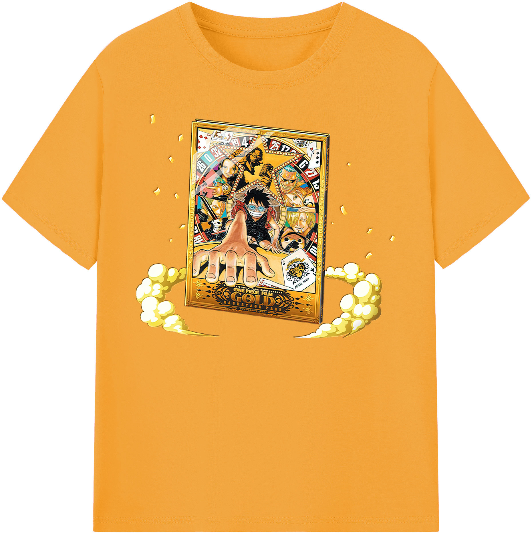 ワンピース モンキー・D・ルフィ ONE PIECE Monkey D. Luffy 綿100％半袖Tシャツ（フロントプリント）