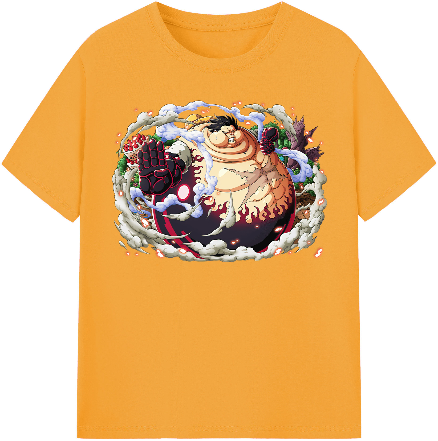 ワンピース モンキー・D・ルフィ ONE PIECE Monkey D. Luffy 綿100％半袖Tシャツ（フロントプリント）