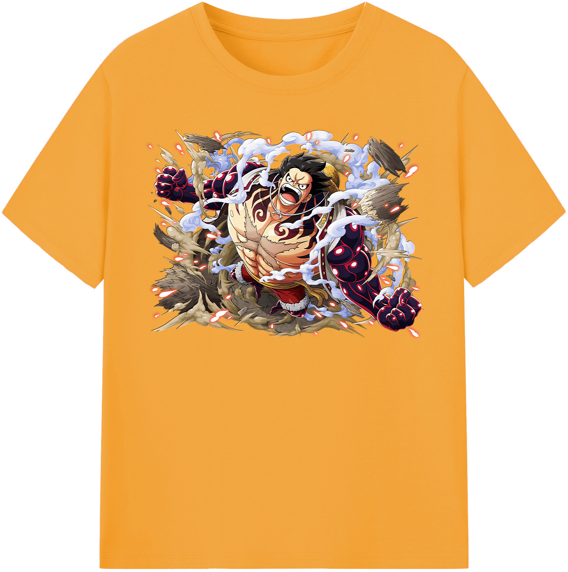 ワンピース モンキー・D・ルフィ ONE PIECE Monkey D. Luffy 綿100％半袖Tシャツ（フロントプリント）