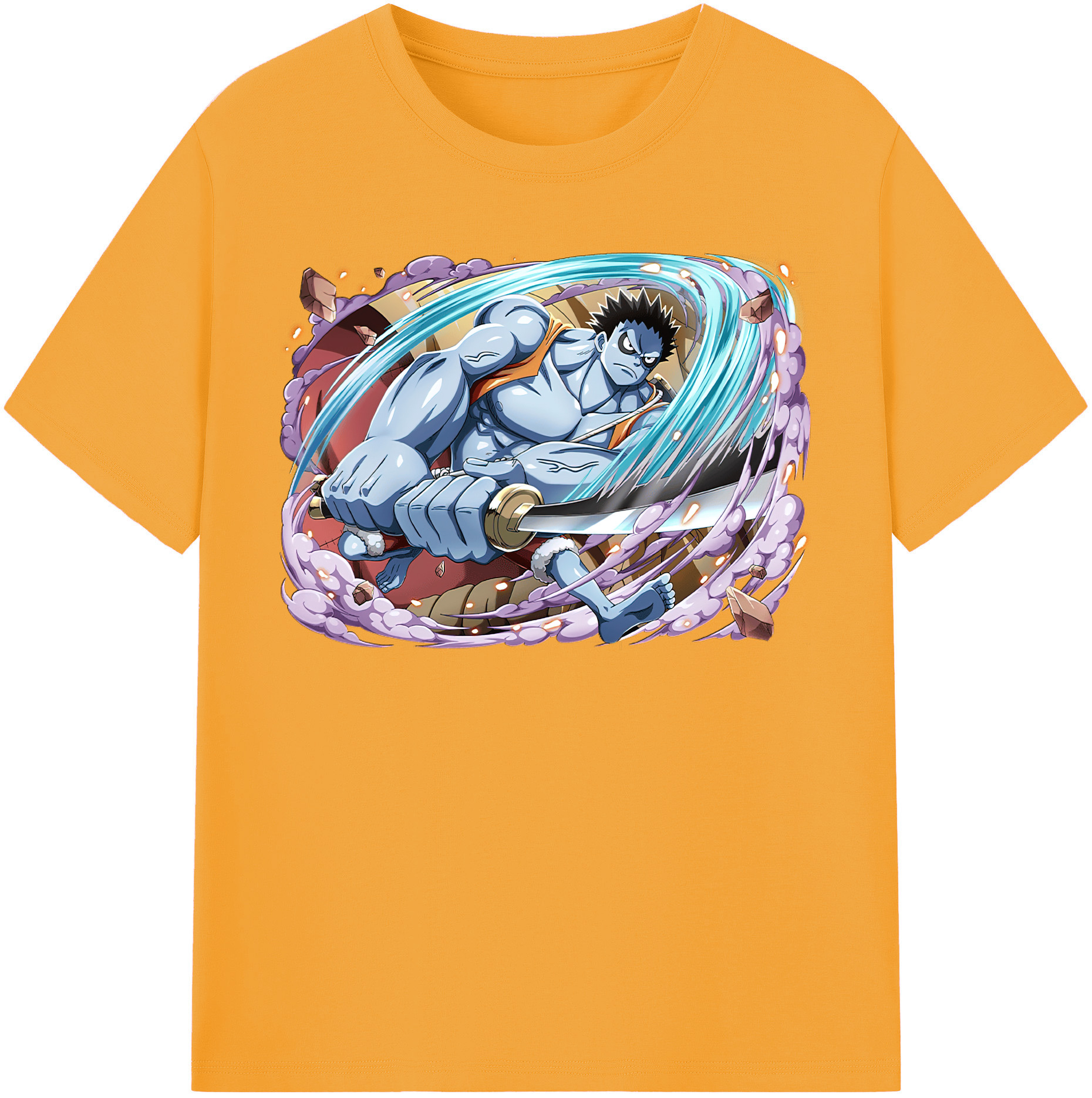 ワンピース モンキー・D・ルフィ ONE PIECE Monkey D. Luffy 綿100％半袖Tシャツ（フロントプリント）