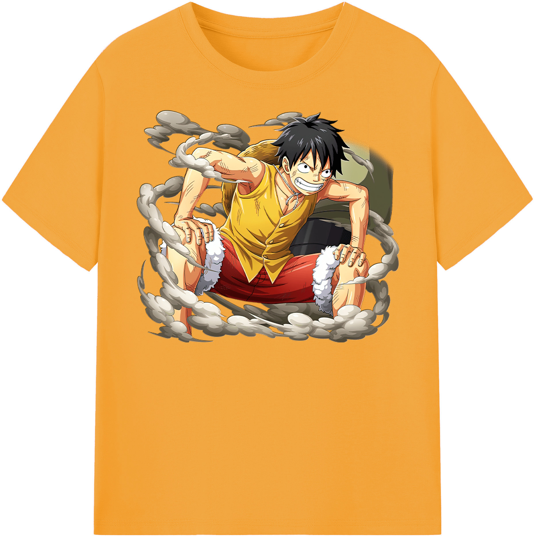 ワンピース モンキー・D・ルフィ ONE PIECE Monkey D. Luffy 綿100％半袖Tシャツ（フロントプリント）