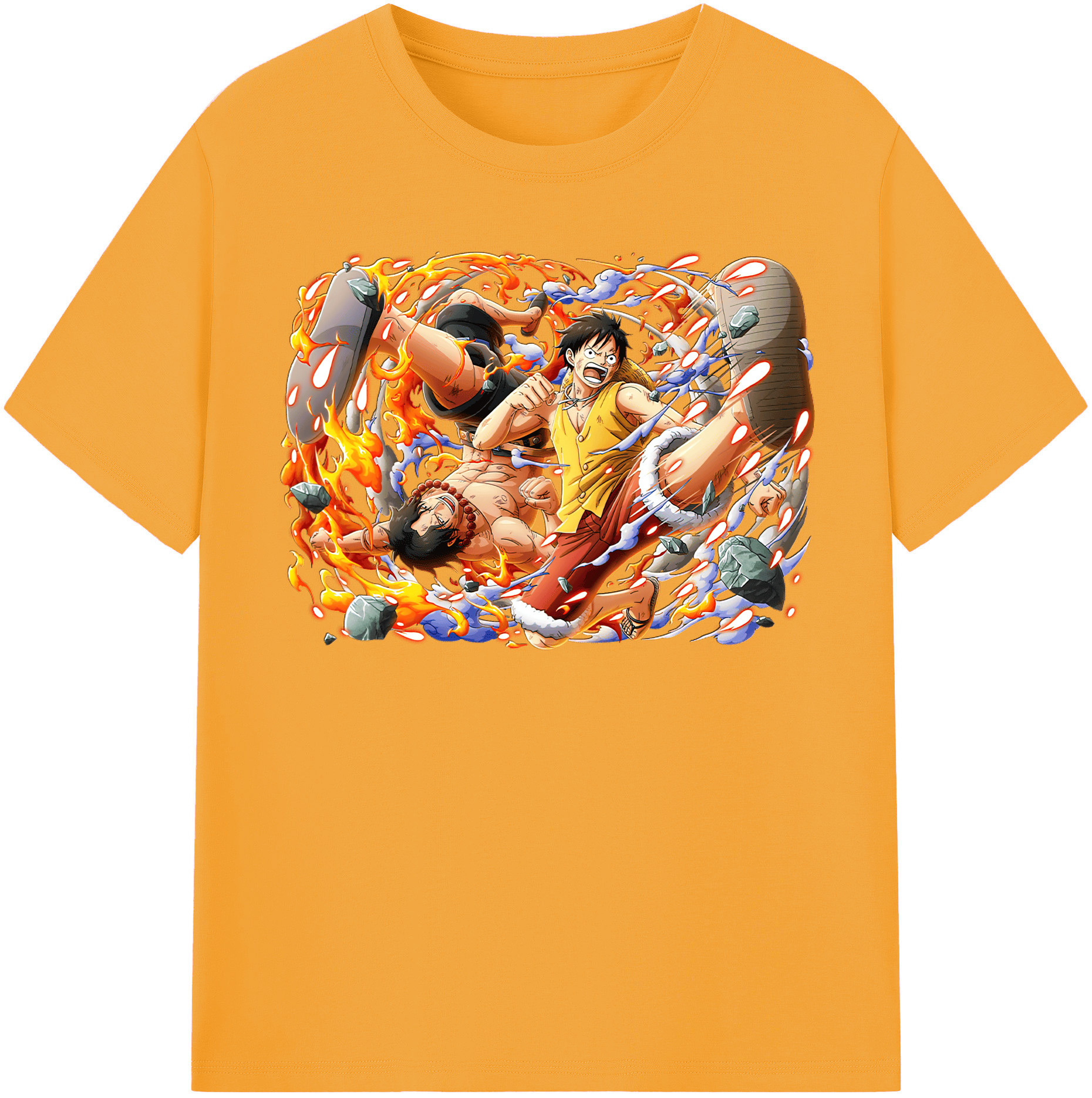 ワンピース モンキー・D・ルフィ ONE PIECE Monkey D. Luffy 綿100％半袖Tシャツ（フロントプリント）