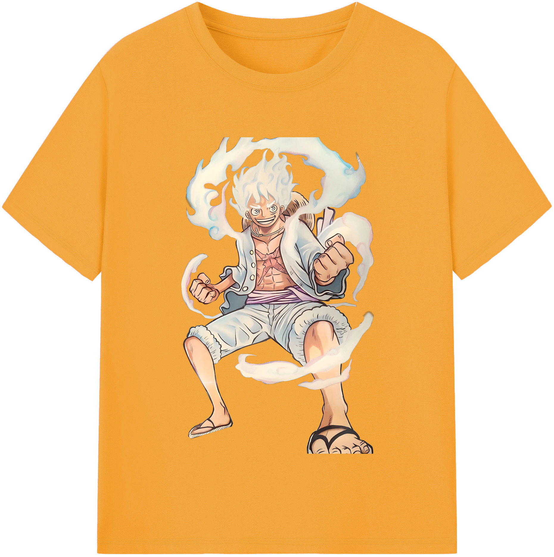 ワンピース モンキー・D・ルフィ ONE PIECE Monkey D. Luffy 綿100％半袖Tシャツ（フロントプリント）