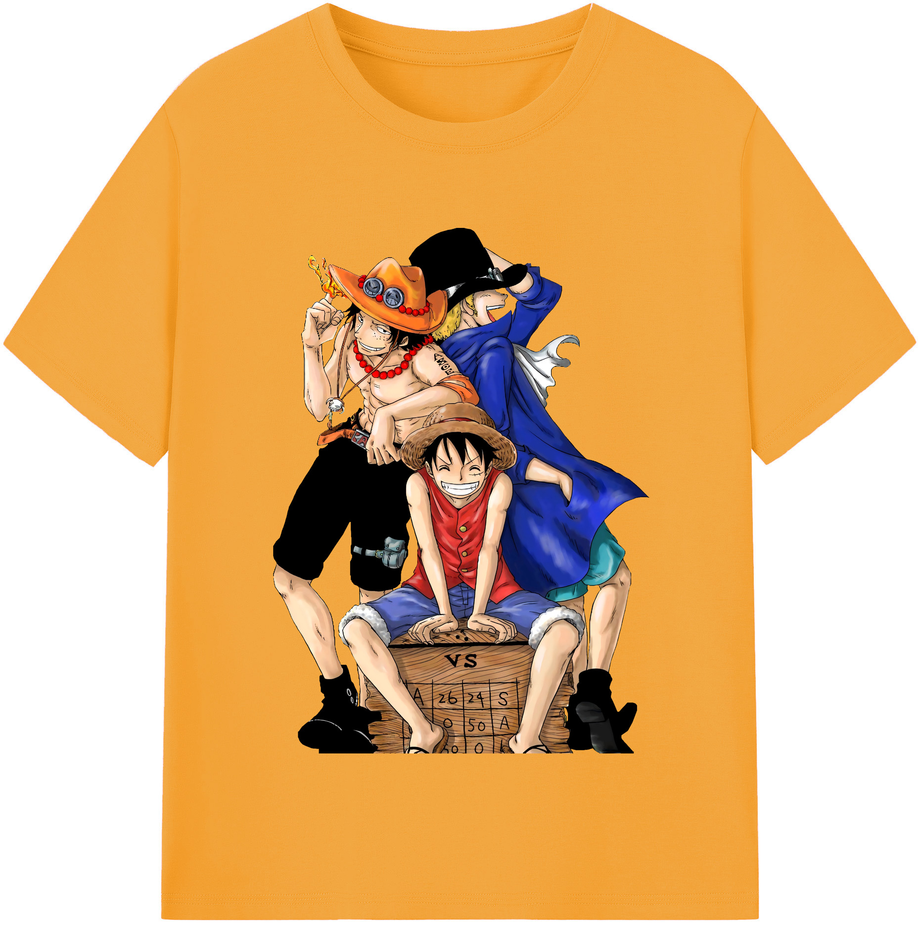 ワンピース モンキー・D・ルフィ ONE PIECE Monkey D. Luffy 綿100％半袖Tシャツ（フロントプリント）