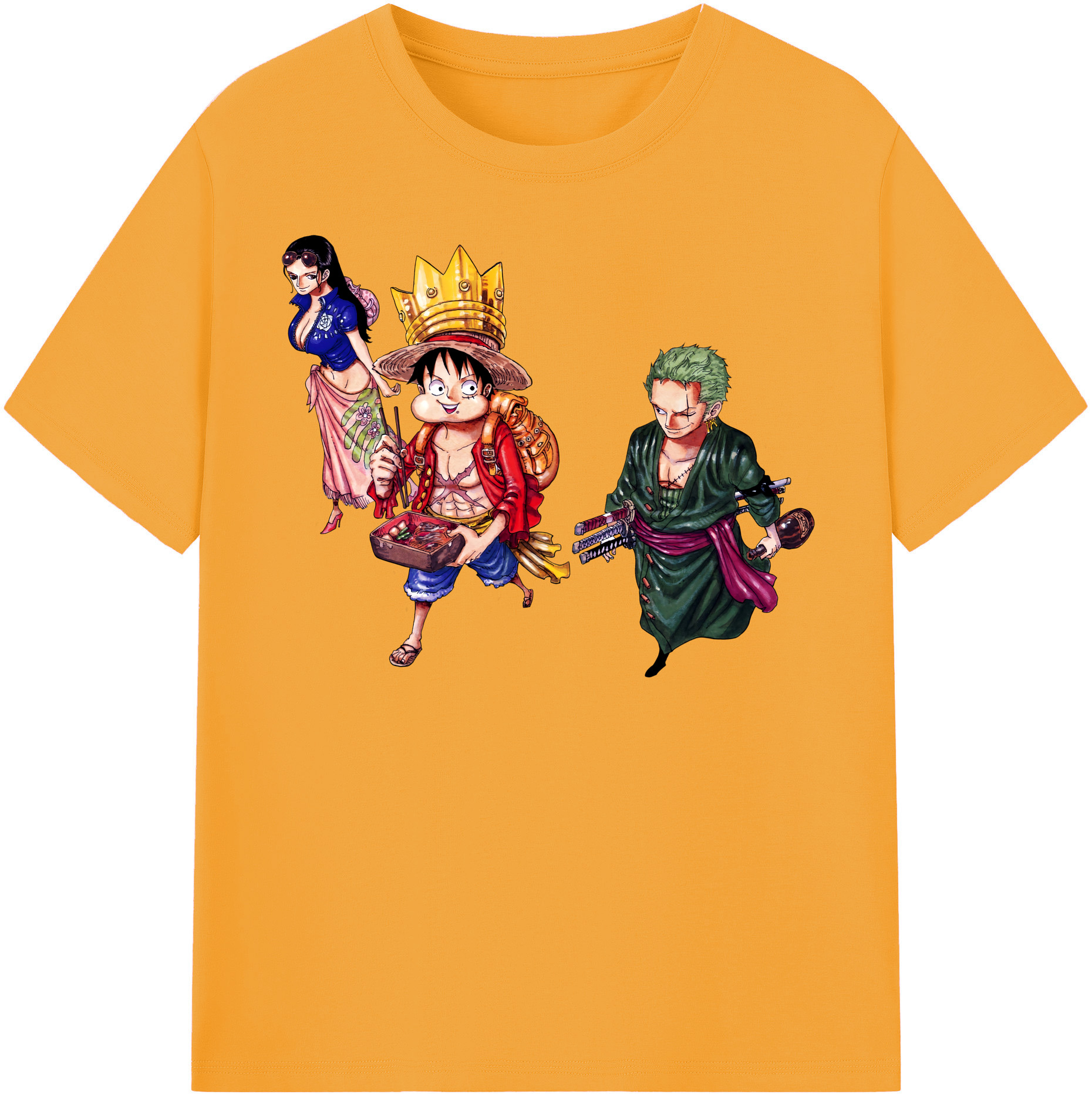ワンピース モンキー・D・ルフィ ONE PIECE Monkey D. Luffy 綿100％半袖Tシャツ（フロントプリント）