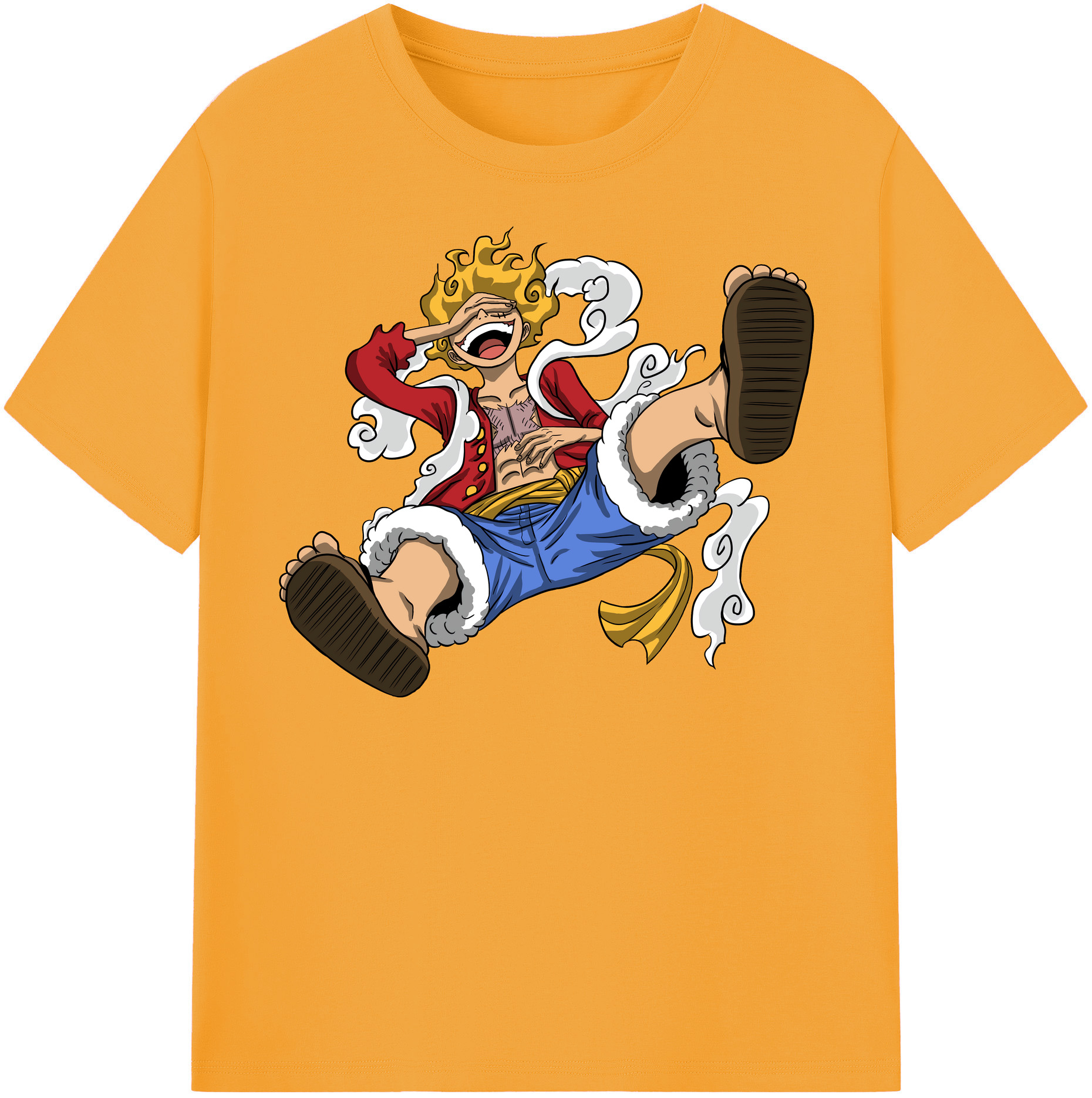 ワンピース モンキー・D・ルフィ ONE PIECE Monkey D. Luffy 綿100％半袖Tシャツ（フロントプリント）