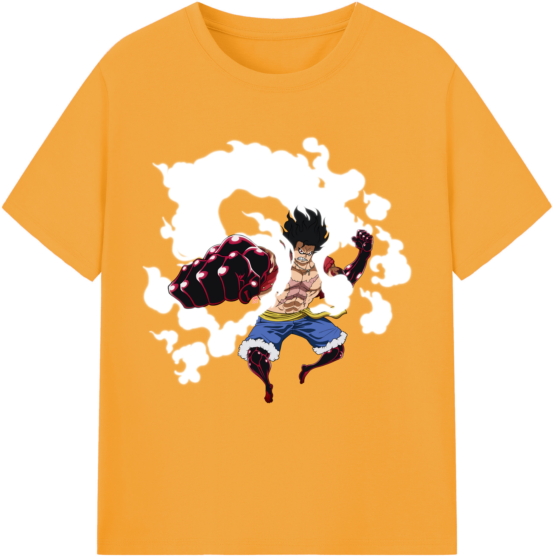 ワンピース モンキー・D・ルフィ ONE PIECE Monkey D. Luffy 綿100％半袖Tシャツ（フロントプリント）