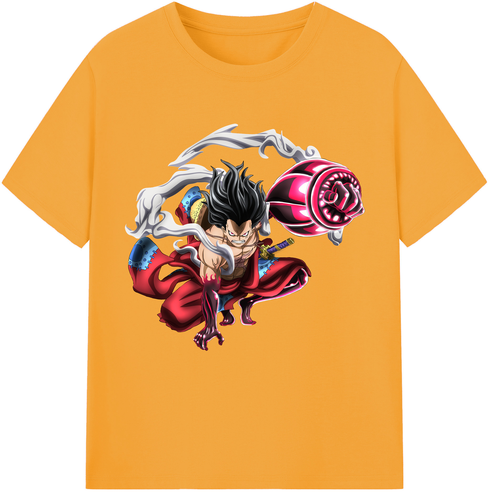 ワンピース モンキー・D・ルフィ ONE PIECE Monkey D. Luffy 綿100％半袖Tシャツ（フロントプリント）