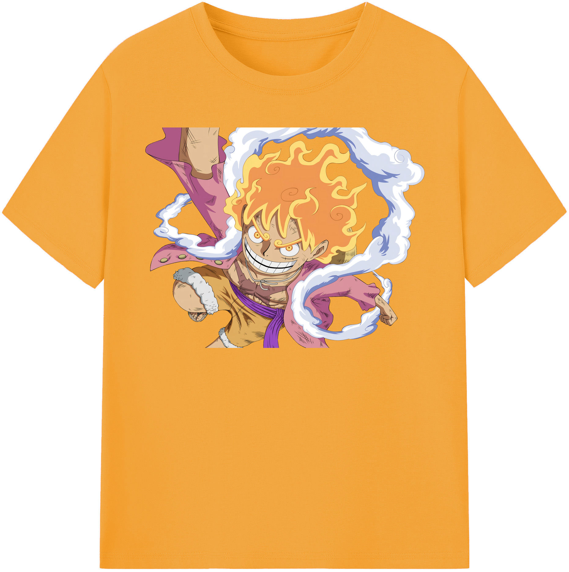 ワンピース モンキー・D・ルフィ ONE PIECE Monkey D. Luffy 綿100％半袖Tシャツ（フロントプリント）
