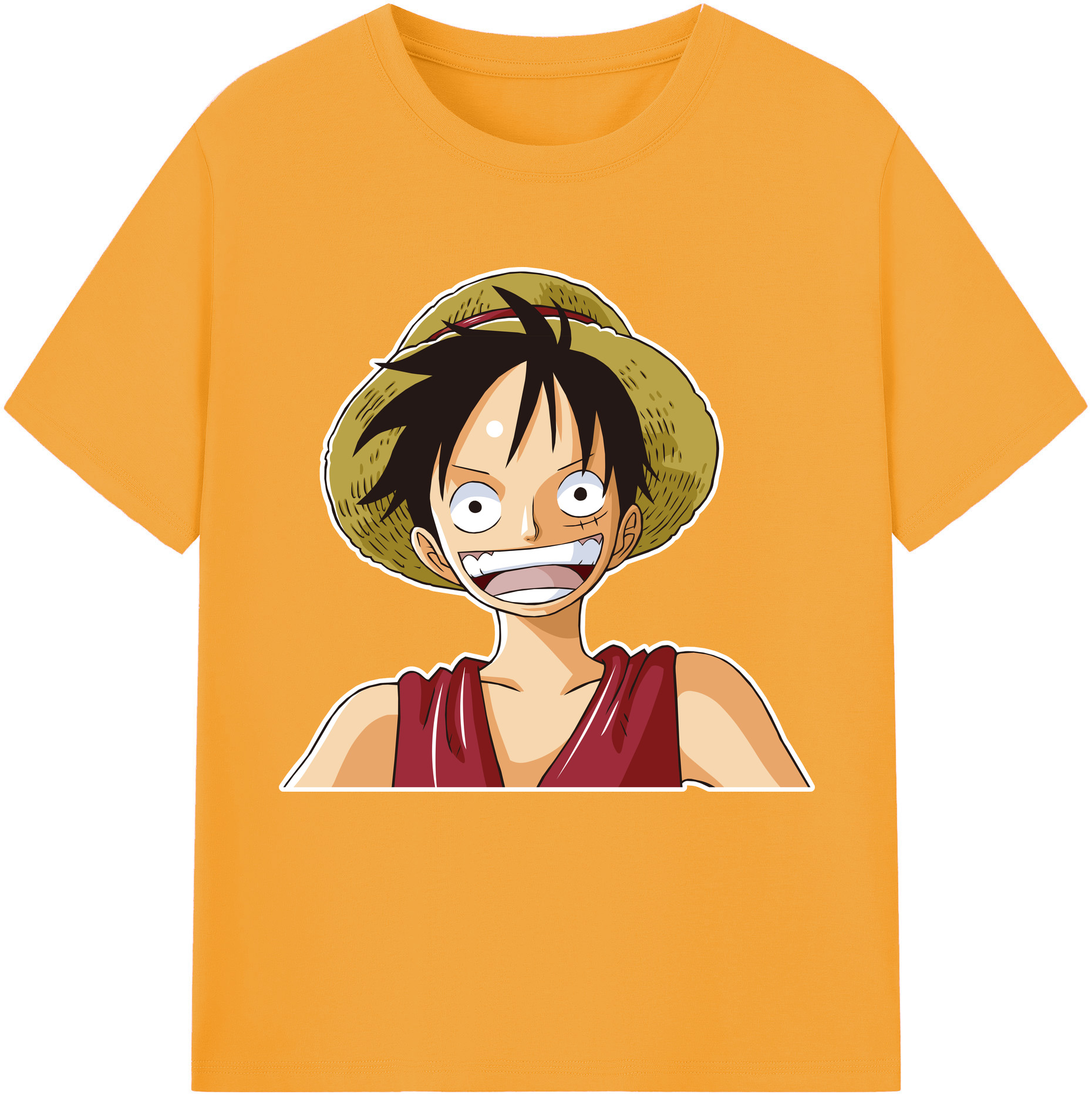 ワンピース モンキー・D・ルフィ ONE PIECE Monkey D. Luffy 綿100％半袖Tシャツ（フロントプリント）