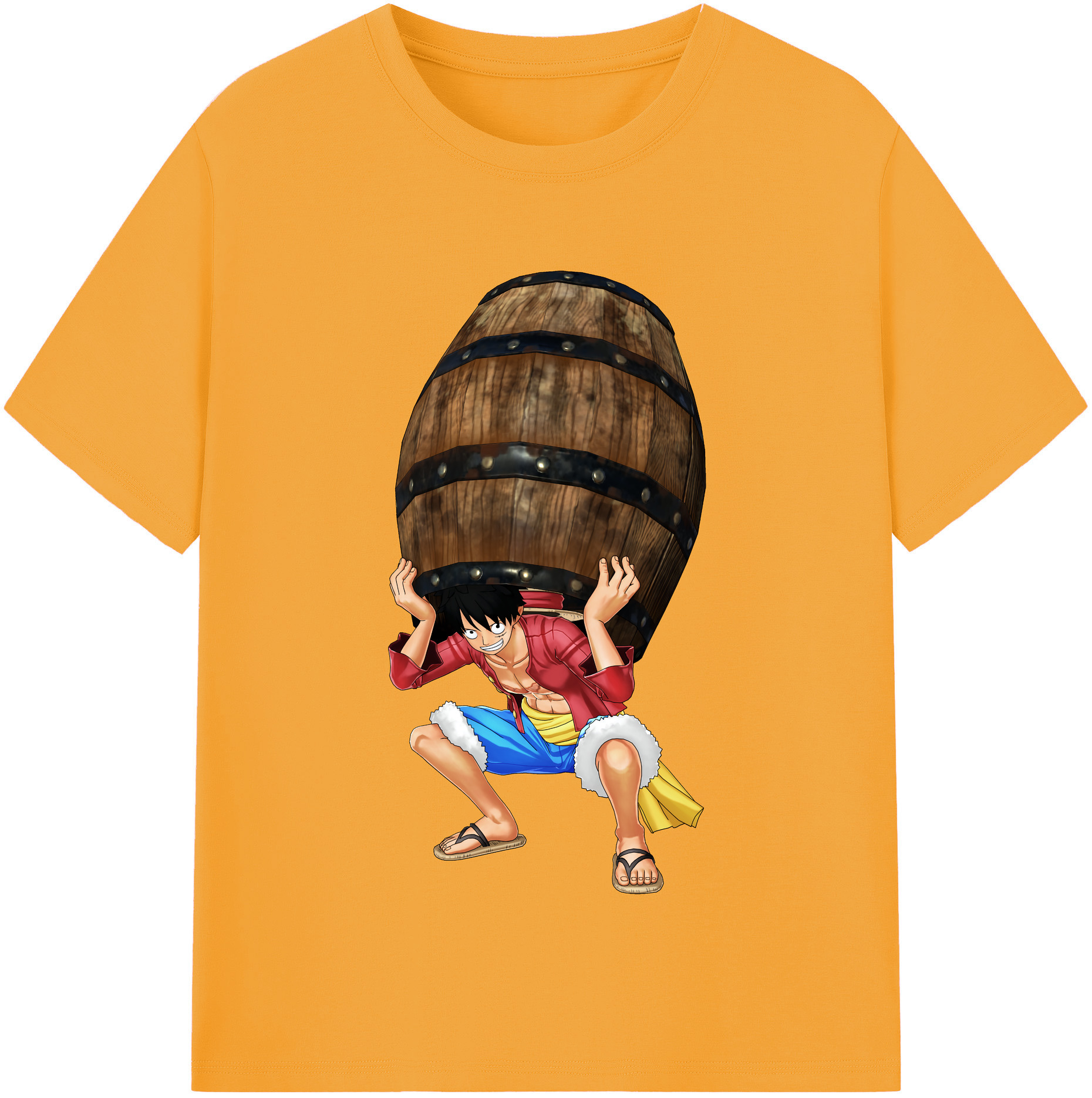 ワンピース モンキー・D・ルフィ ONE PIECE Monkey D. Luffy 綿100％半袖Tシャツ（フロントプリント）