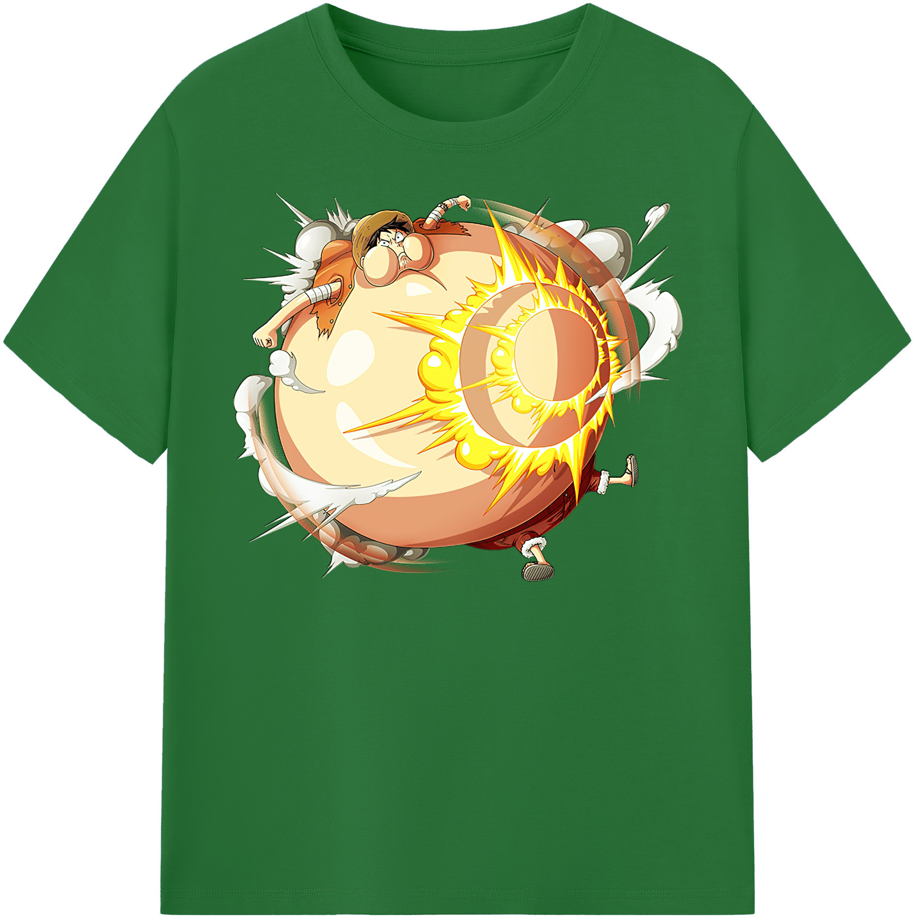 ワンピース モンキー・D・ルフィ ONE PIECE Monkey D. Luffy 綿100％半袖Tシャツ（フロントプリント）