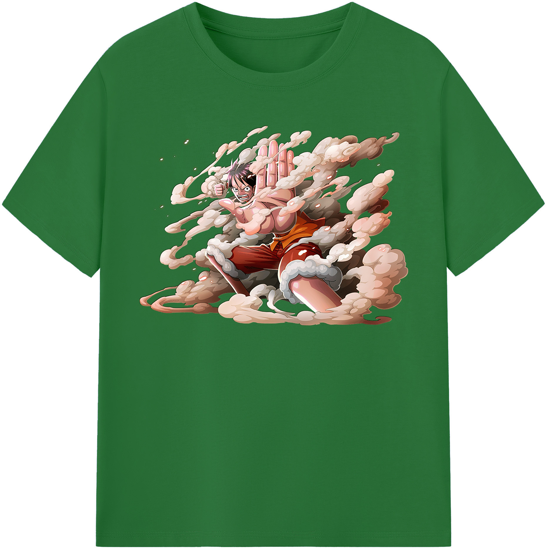 ワンピース モンキー・D・ルフィ ONE PIECE Monkey D. Luffy 綿100％半袖Tシャツ（フロントプリント）