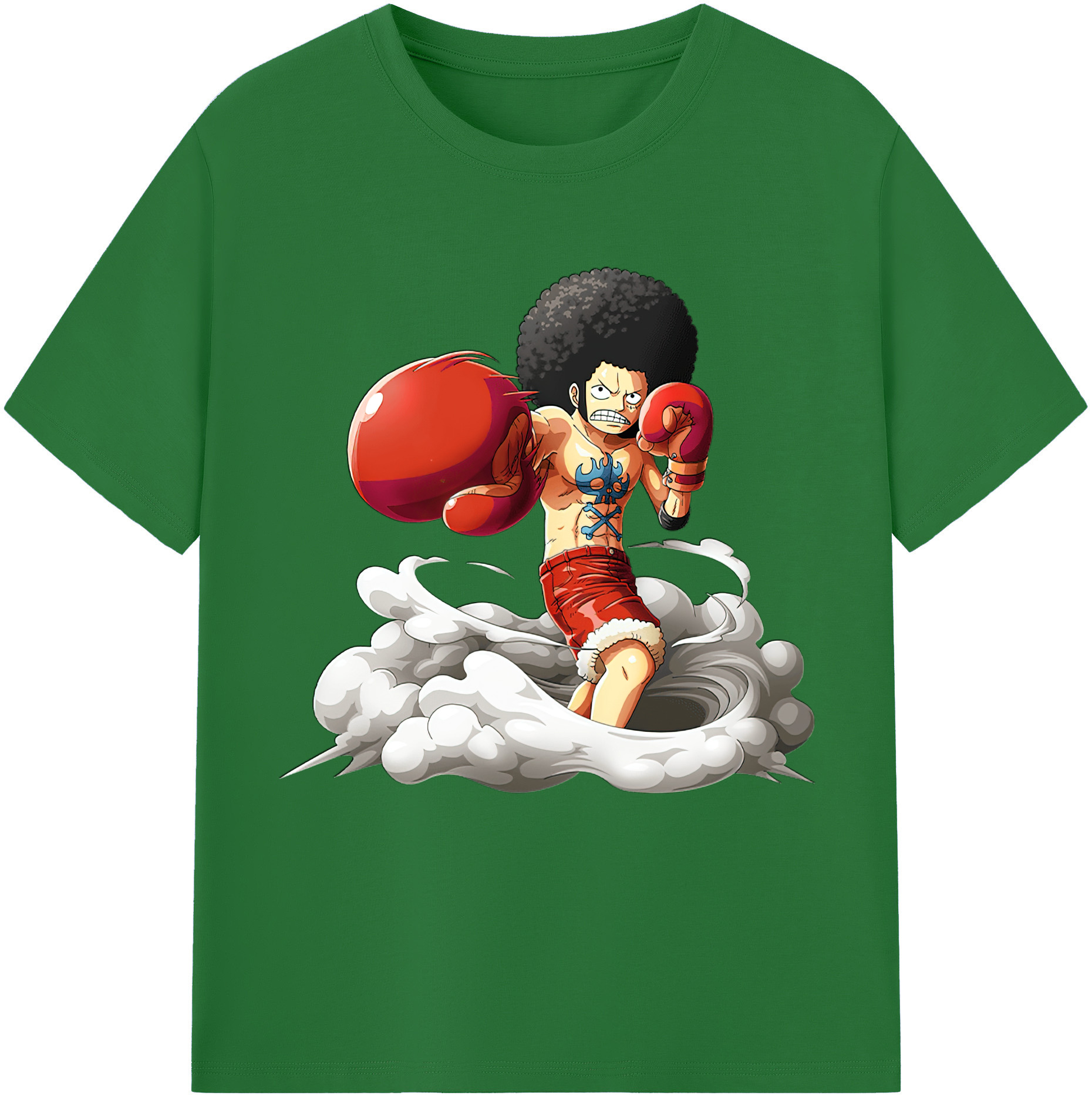ワンピース モンキー・D・ルフィ ONE PIECE Monkey D. Luffy 綿100％半袖Tシャツ（フロントプリント）